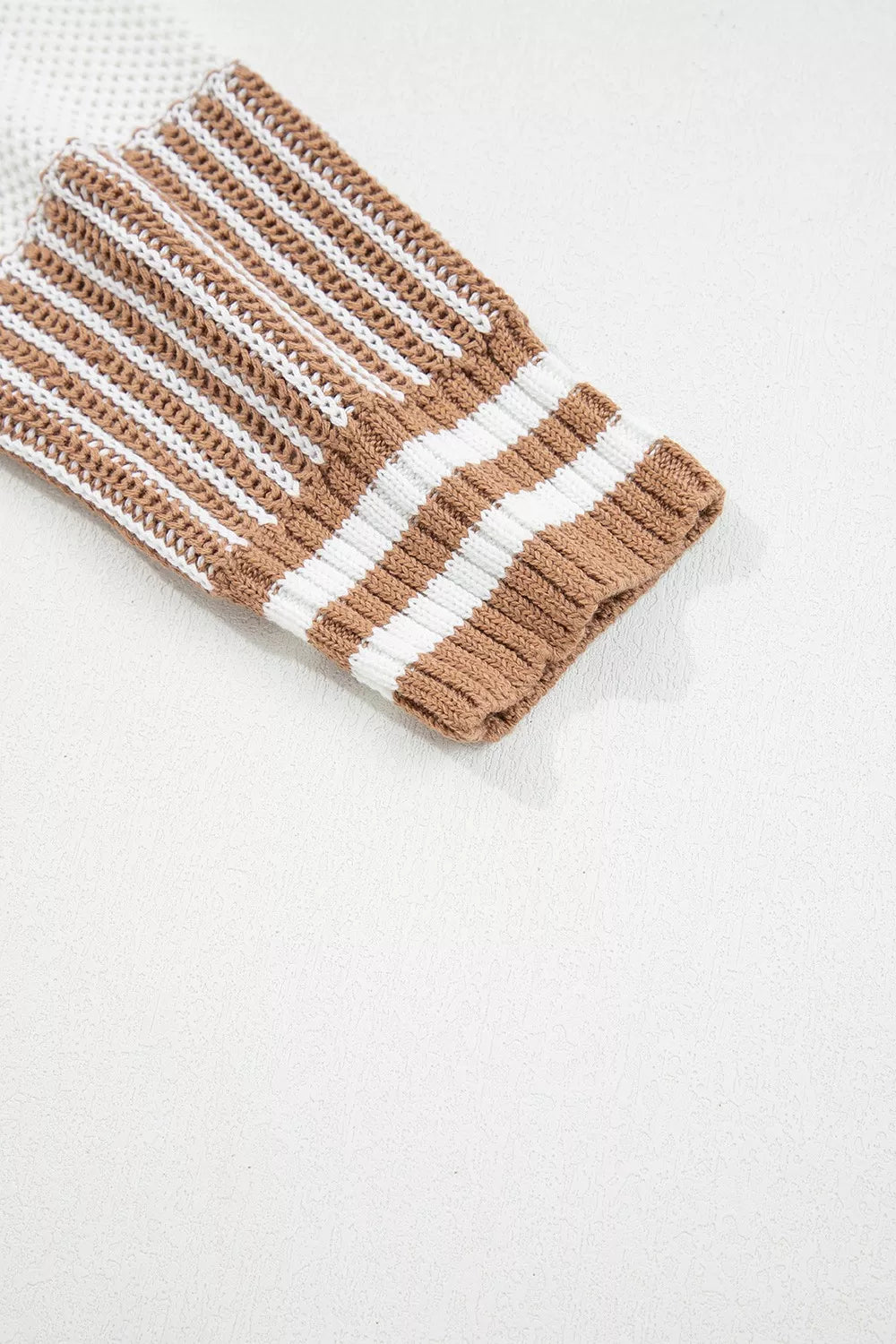 Striped Knit Long Sleeve Sweater
