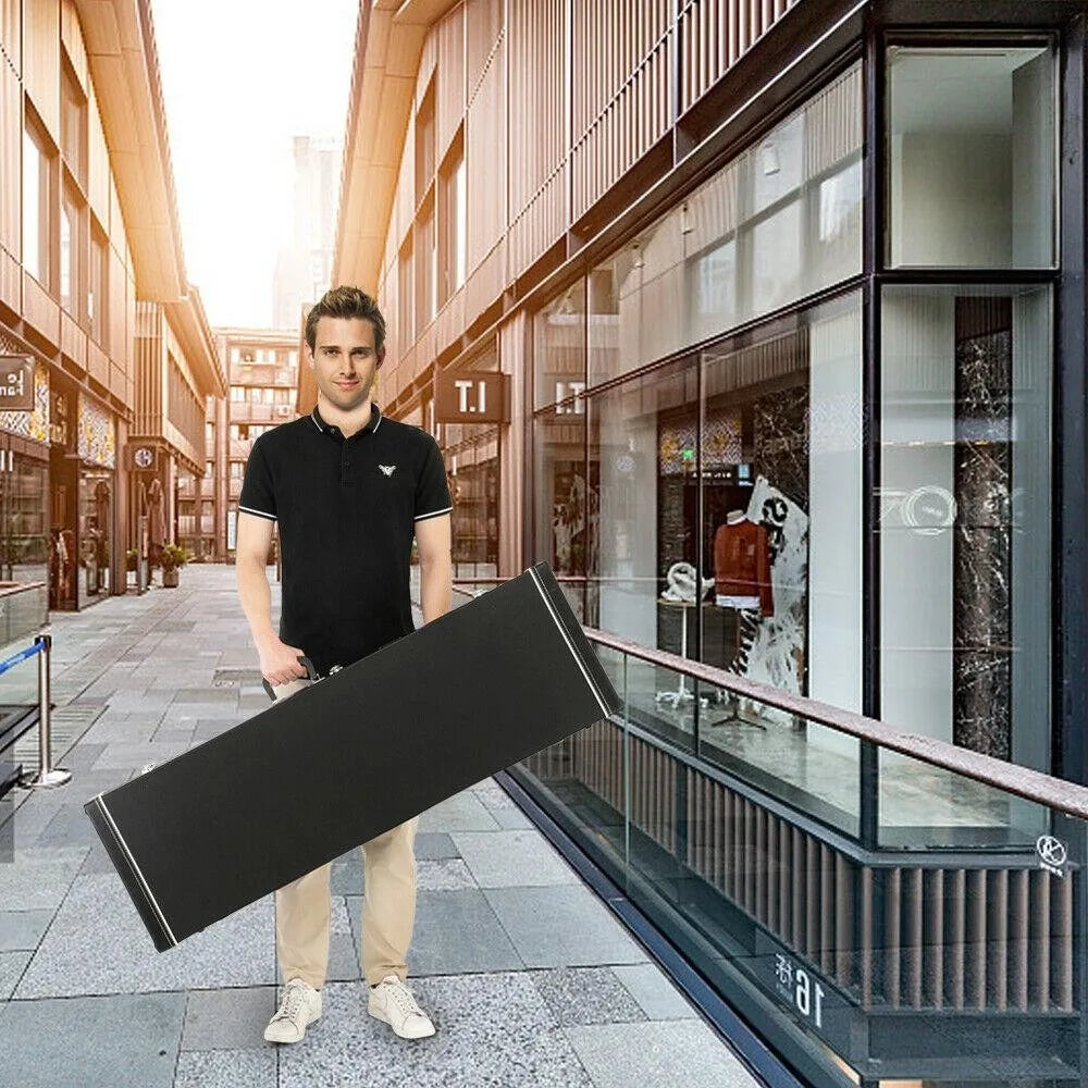 Estuche rígido portátil para bajo para todos los bajos, estuche rígido con cerradura, negro
