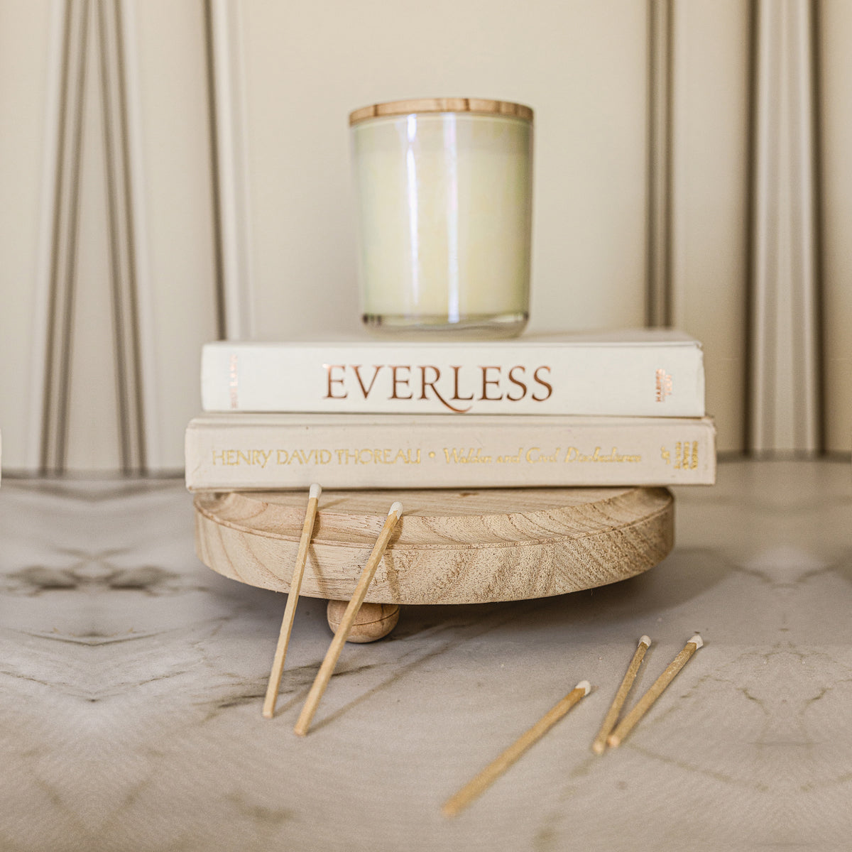 Rustic Handmade Wooden Stand Tray - Display Base, Candle And Soap Holder