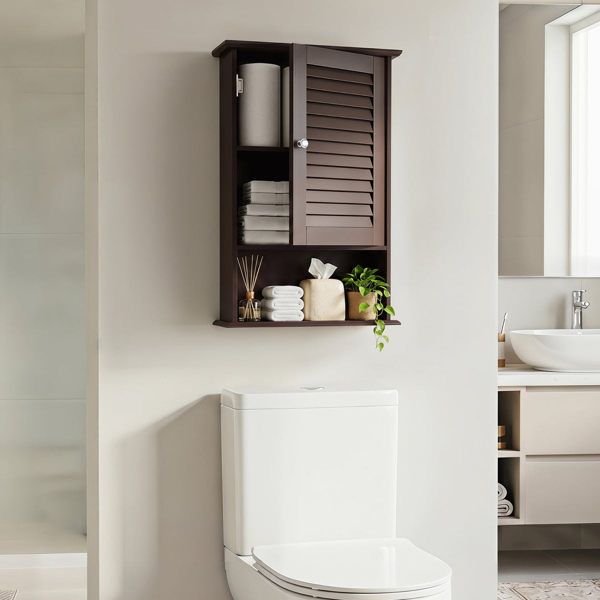 27.5 Inch H Wall Hanging Bathroom Storage Cabinet