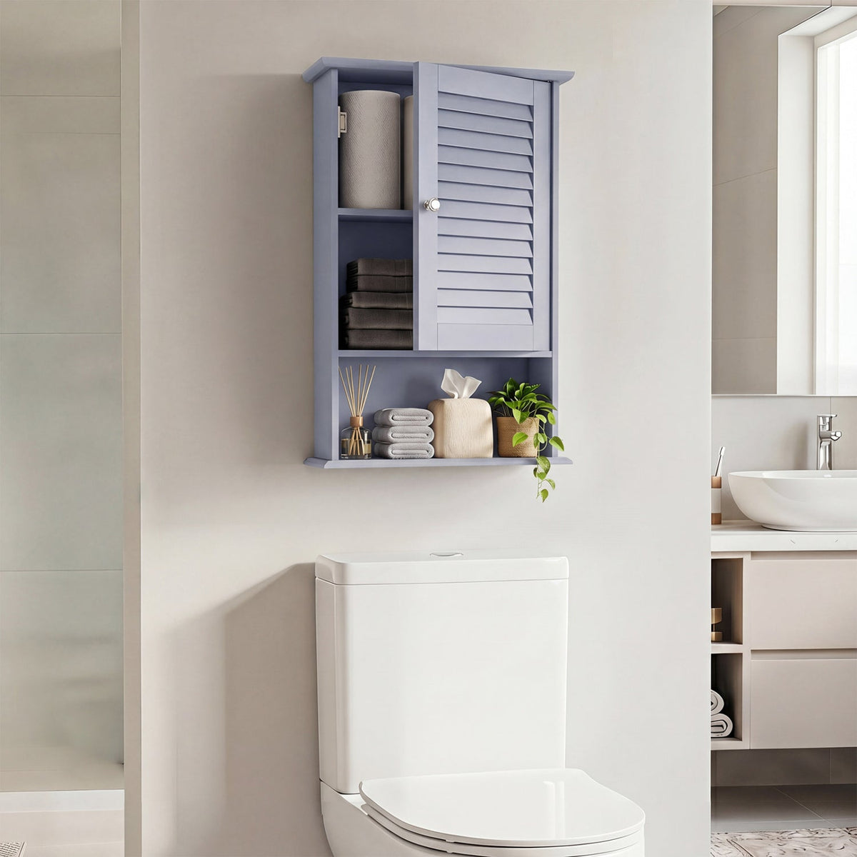 27.5 Inch H Wall Hanging Bathroom Storage Cabinet