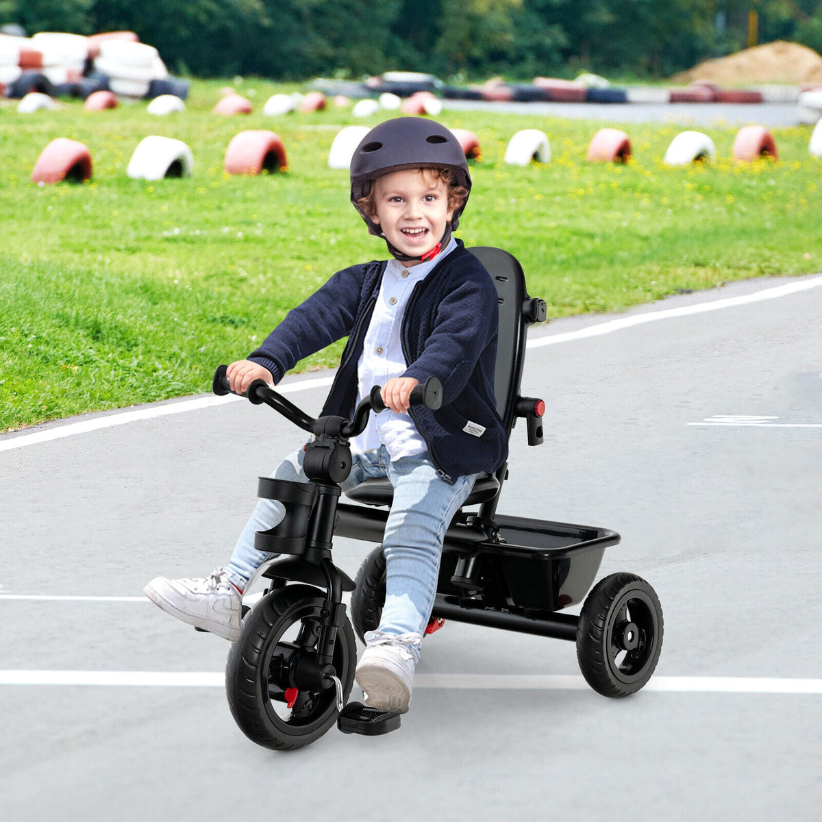 Triciclo para bebés 4 en 1 con asiento convertible