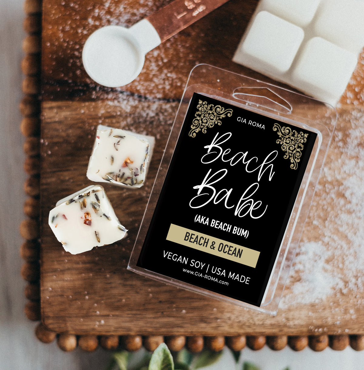 Beach & Ocean Soy Wax Melts Vegan, Dye-Free, Hand-Poured With Botanicals