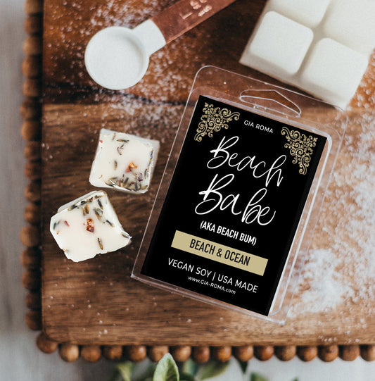 Beach & Ocean Soy Wax Melts Vegan, Dye-Free, Hand-Poured With Botanicals