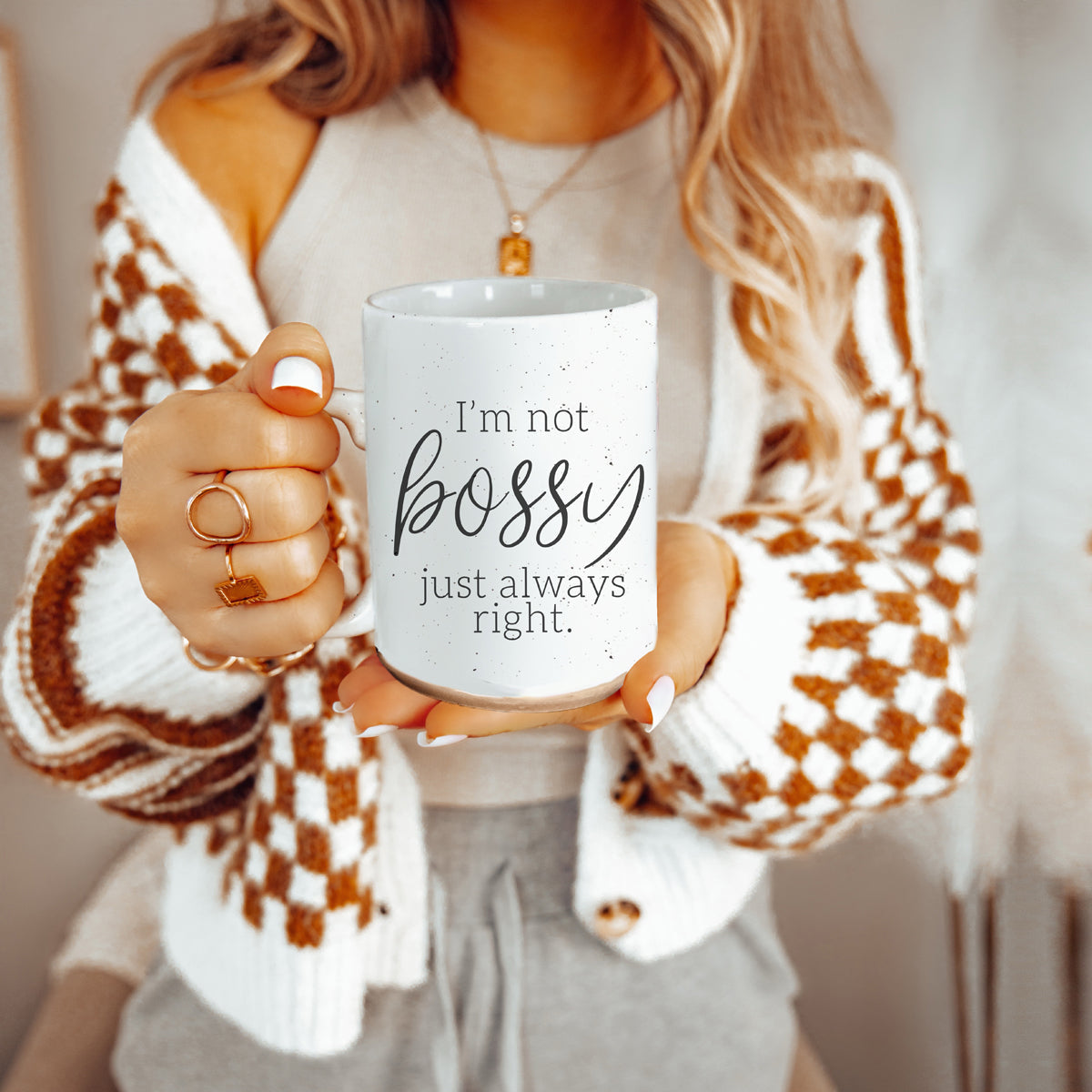 Funny 16oz Ceramic Mug I'm Not Bossy Just Always Right Coffee Gift
