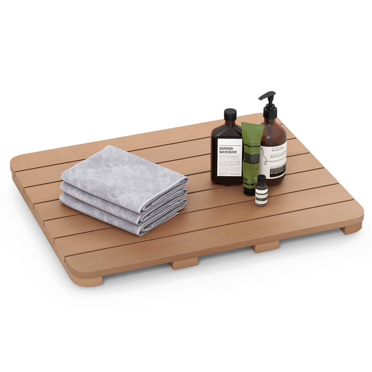 Alfombrilla de ducha HIPS impermeable para spa de baño con almohadillas antideslizantes para los pies