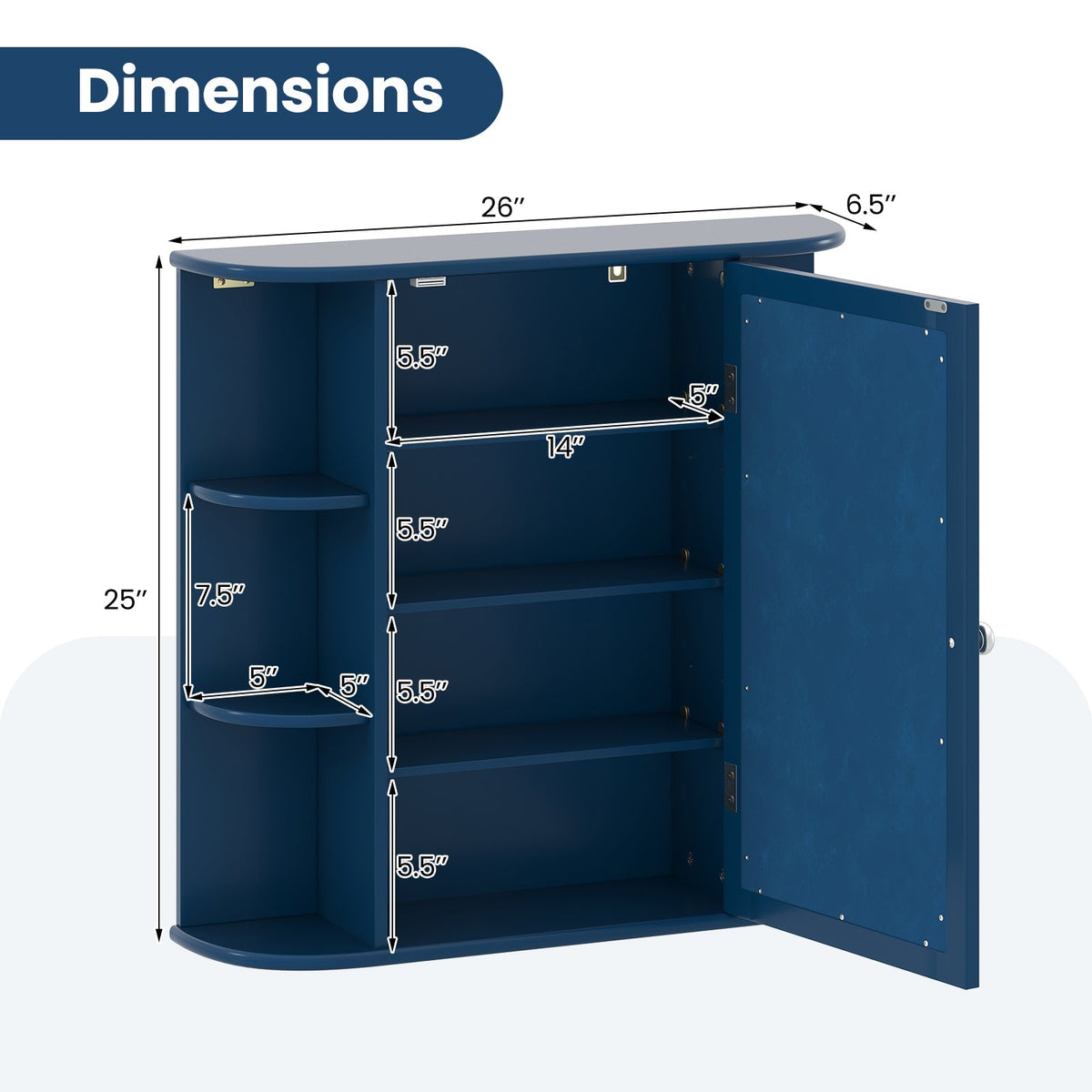 Bathroom Cabinets - Prussian Blue Collection
