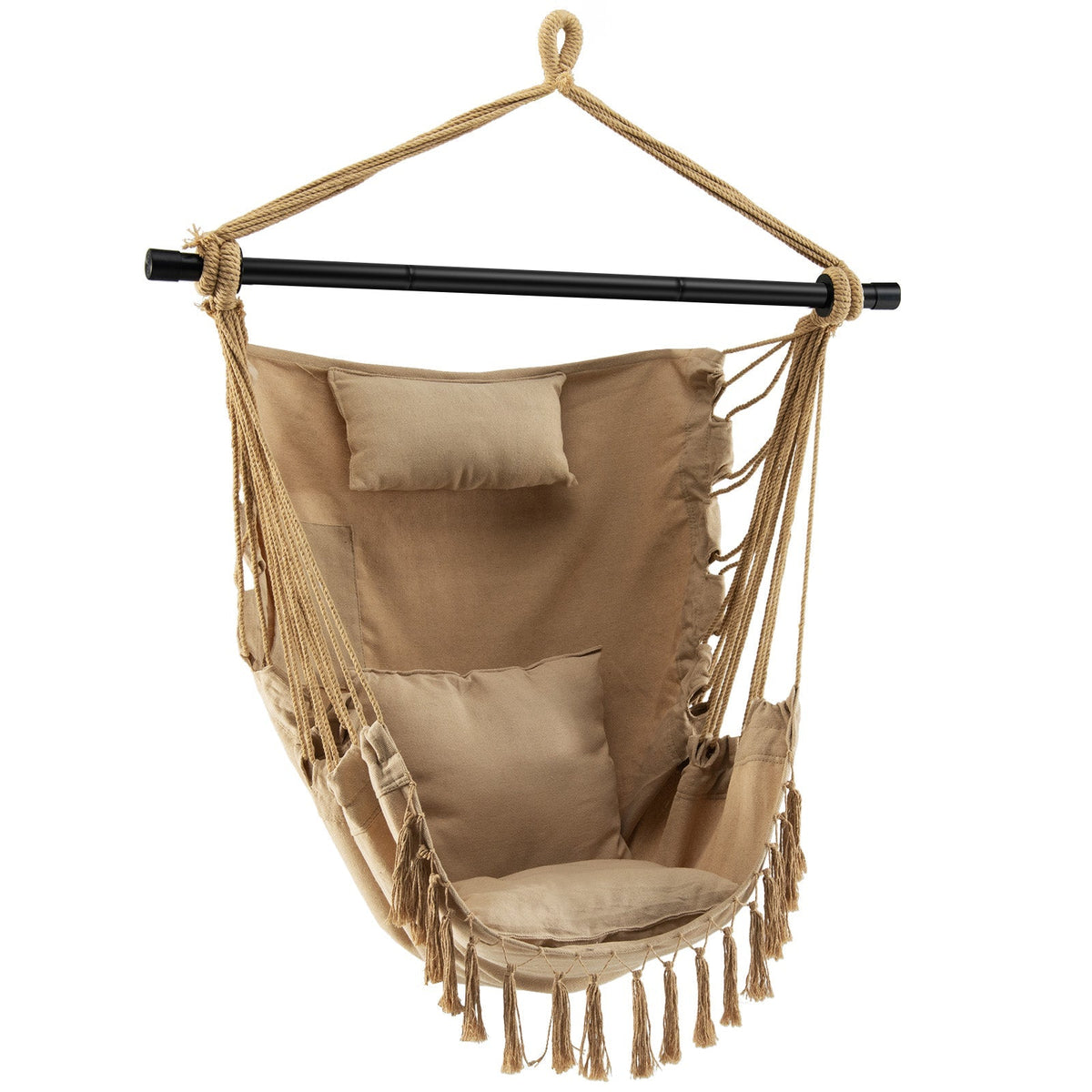 Columpio colgante con almohada y cojines suaves