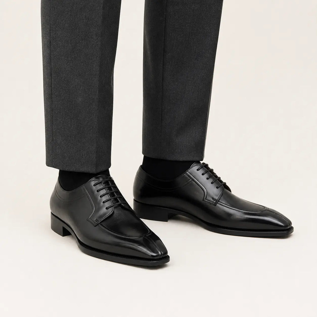 Black Calf Leather Oxford Shoes