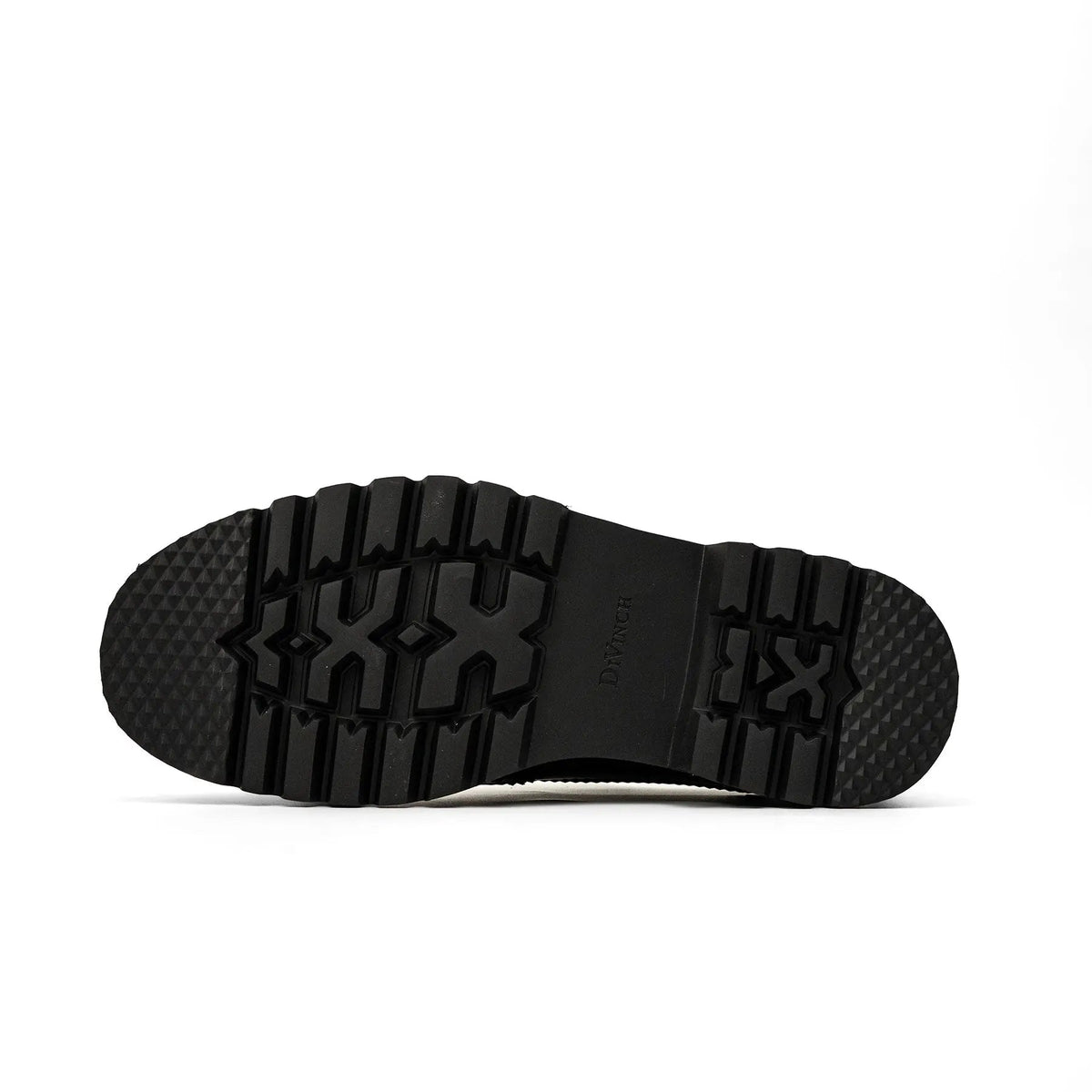 Black Wingtip Derby Shoes with Pale Sole Stripe