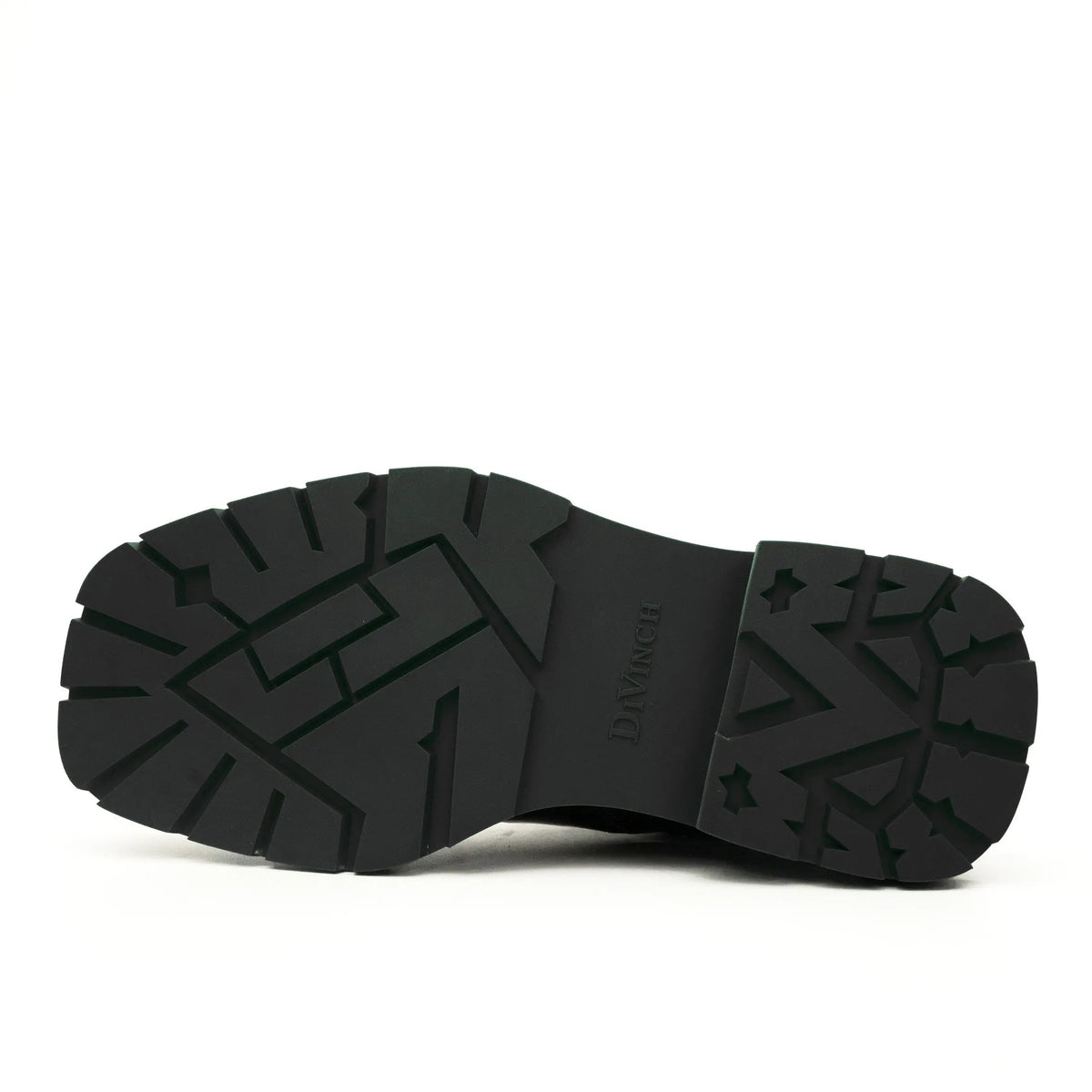 Black Plain-Toe Calf Leather Lace-Up Boots