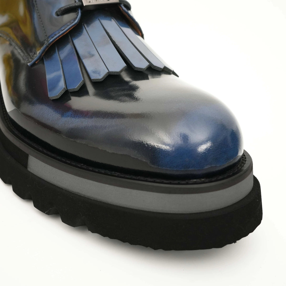 Black Plain-Toe Calf Leather Ankle Boots