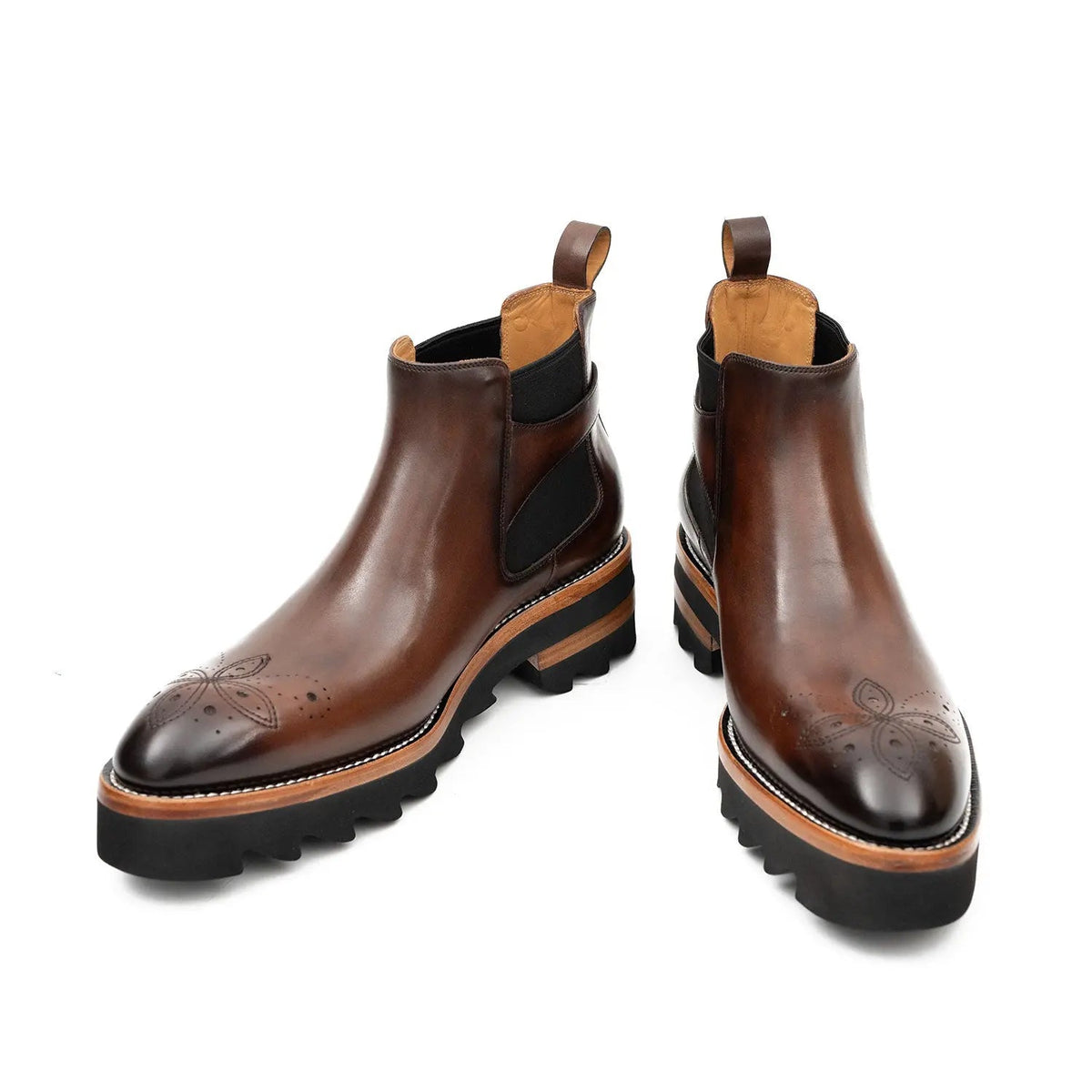 Brown Calf Leather Chelsea Boots