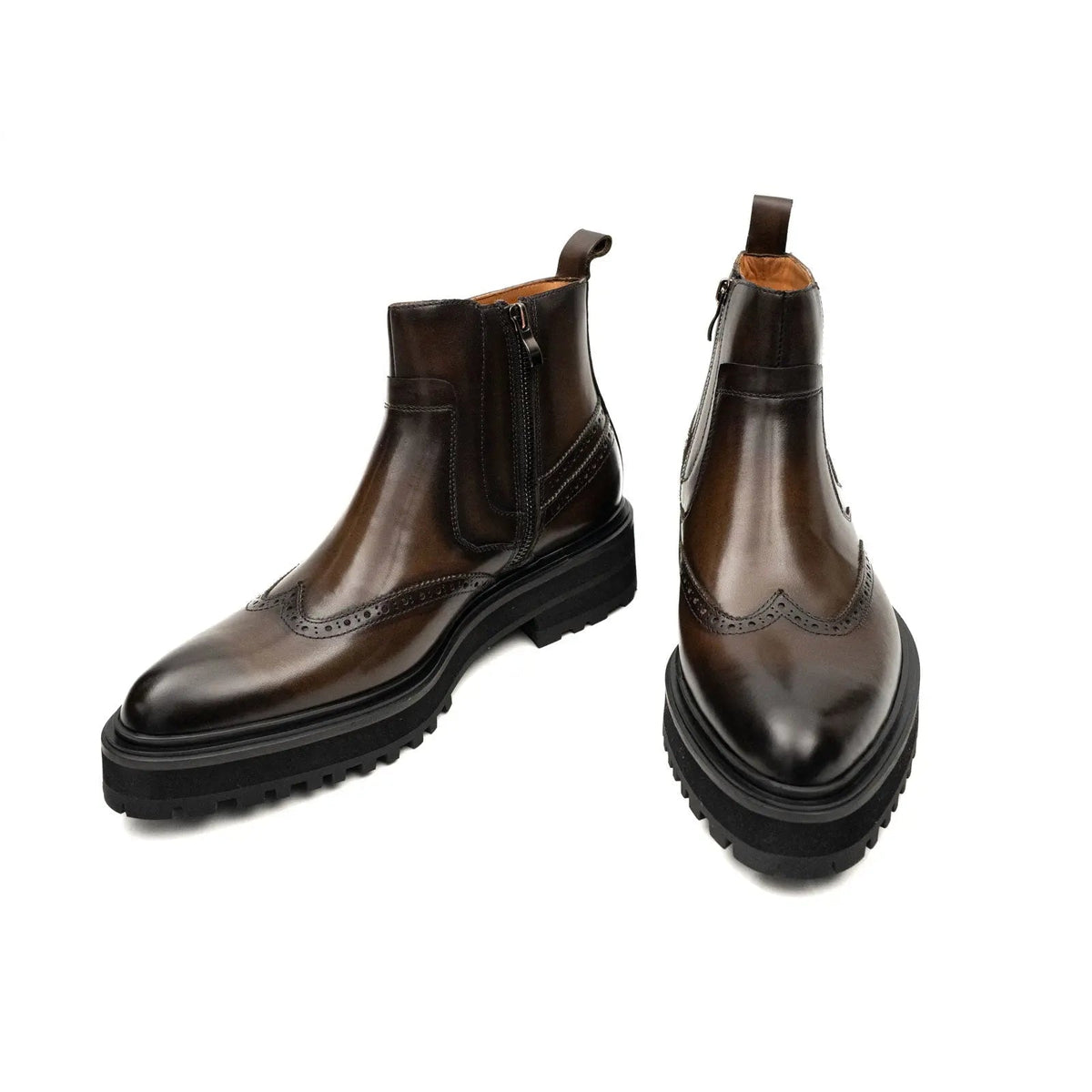 Dark Brown Calf Leather Chelsea Boots