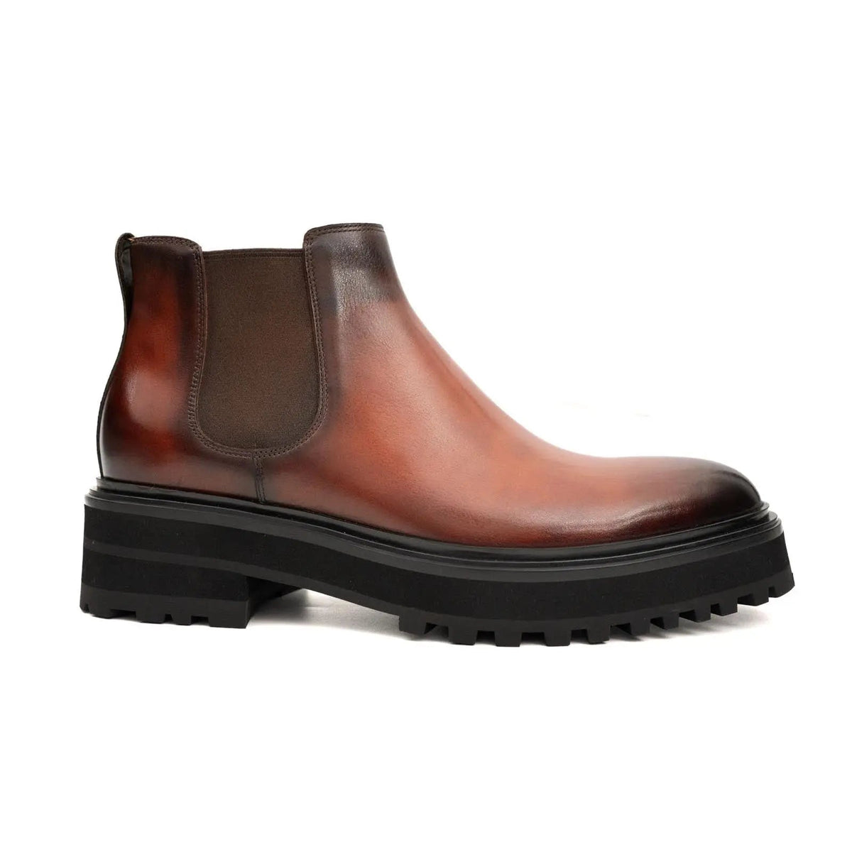Brown Calf Leather Chelsea Boots