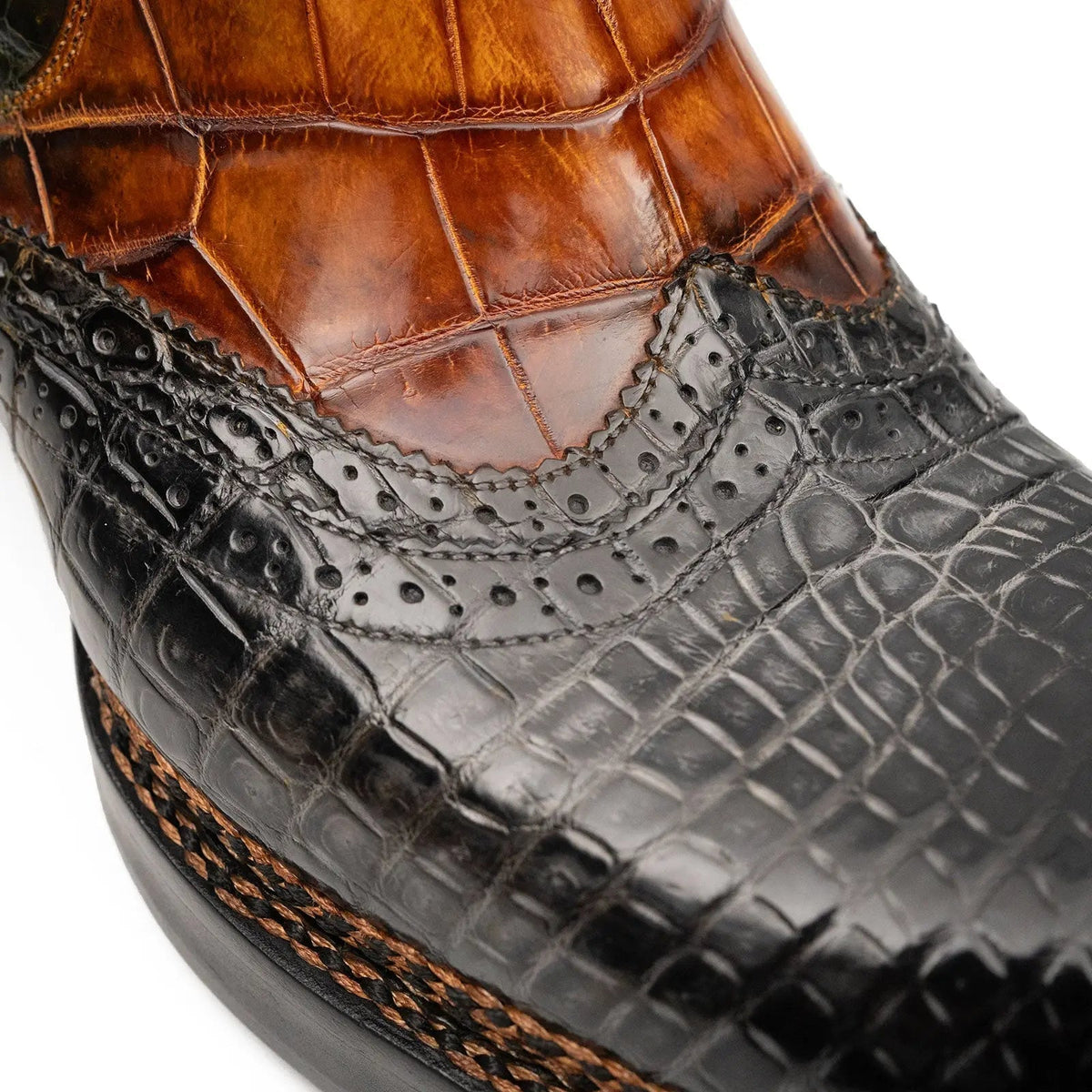 Multicolor Crocodile Leather Chelsea Boots
