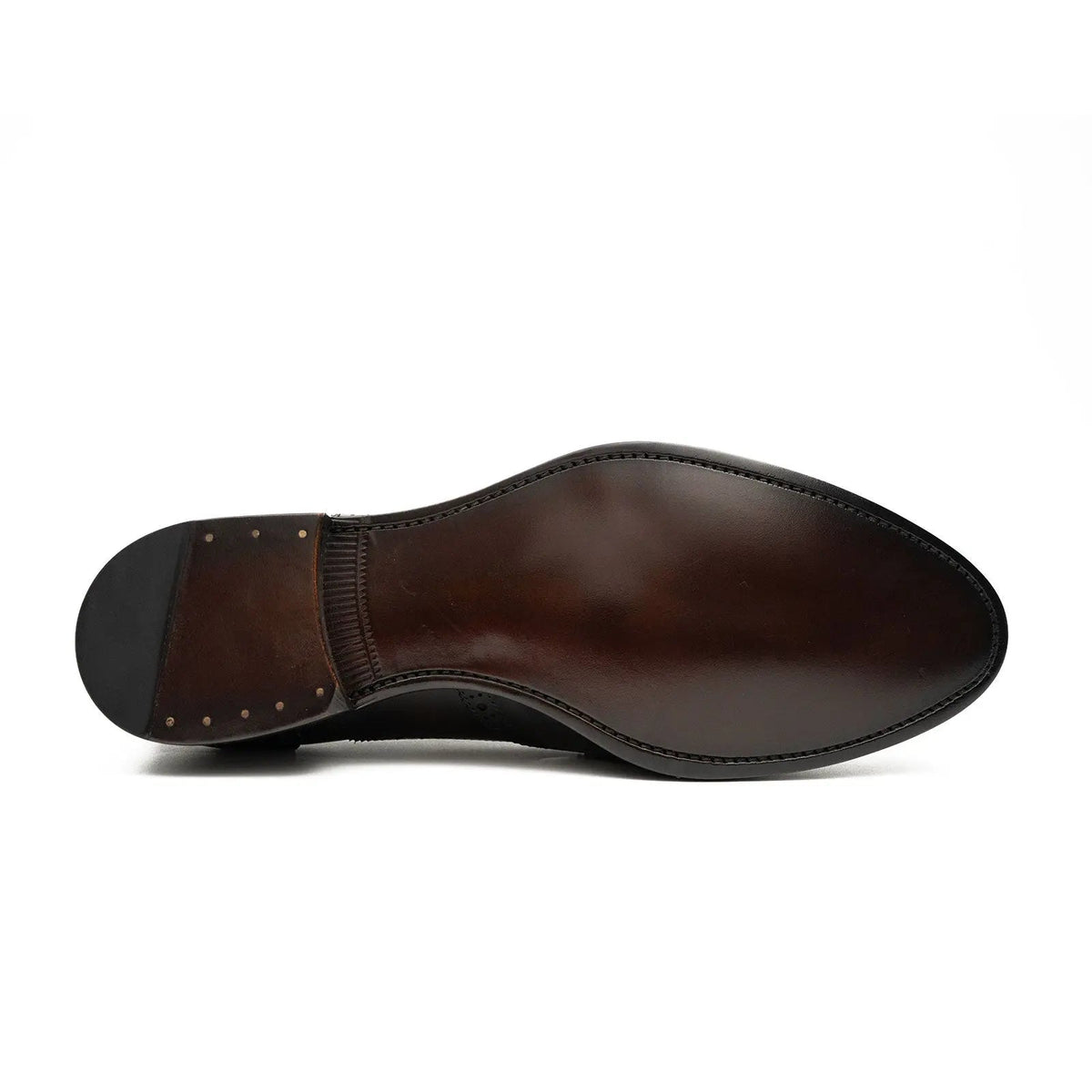 Dark Brown Wingtip Calf Leather Oxford Shoes