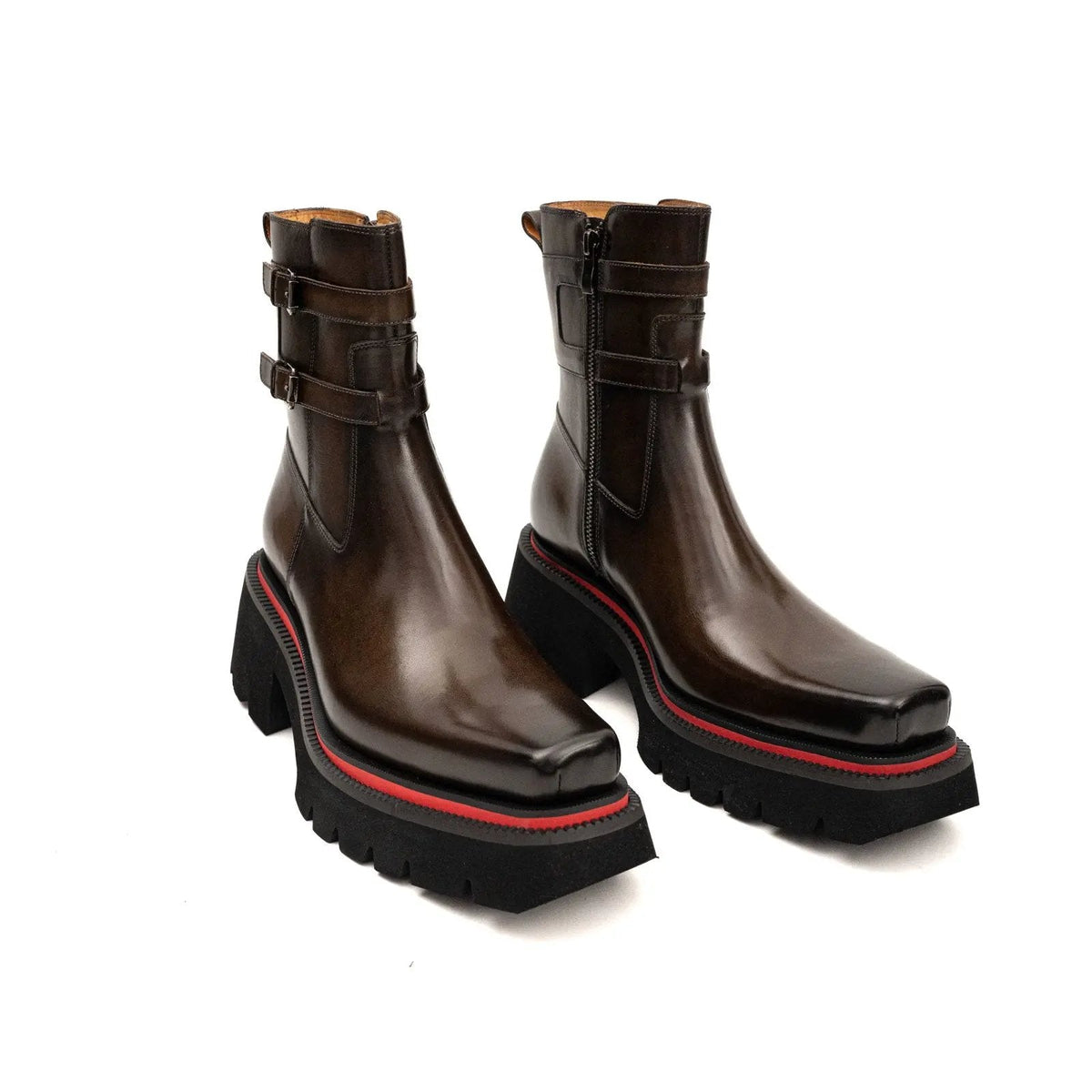 Dark Brown Cow Leather Chelsea Boots