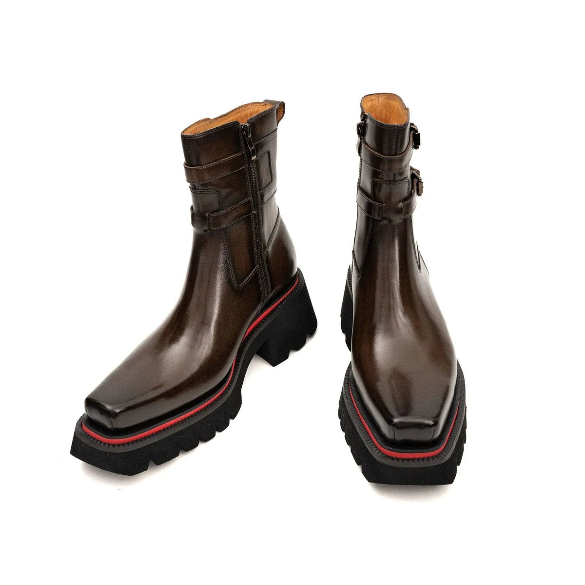 Dark Brown Cow Leather Chelsea Boots