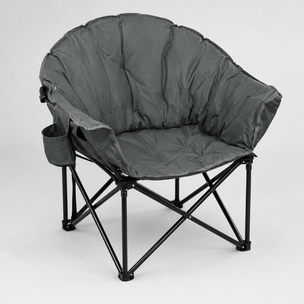 Folding Camping Moon Padded Chair with Carrying Bag