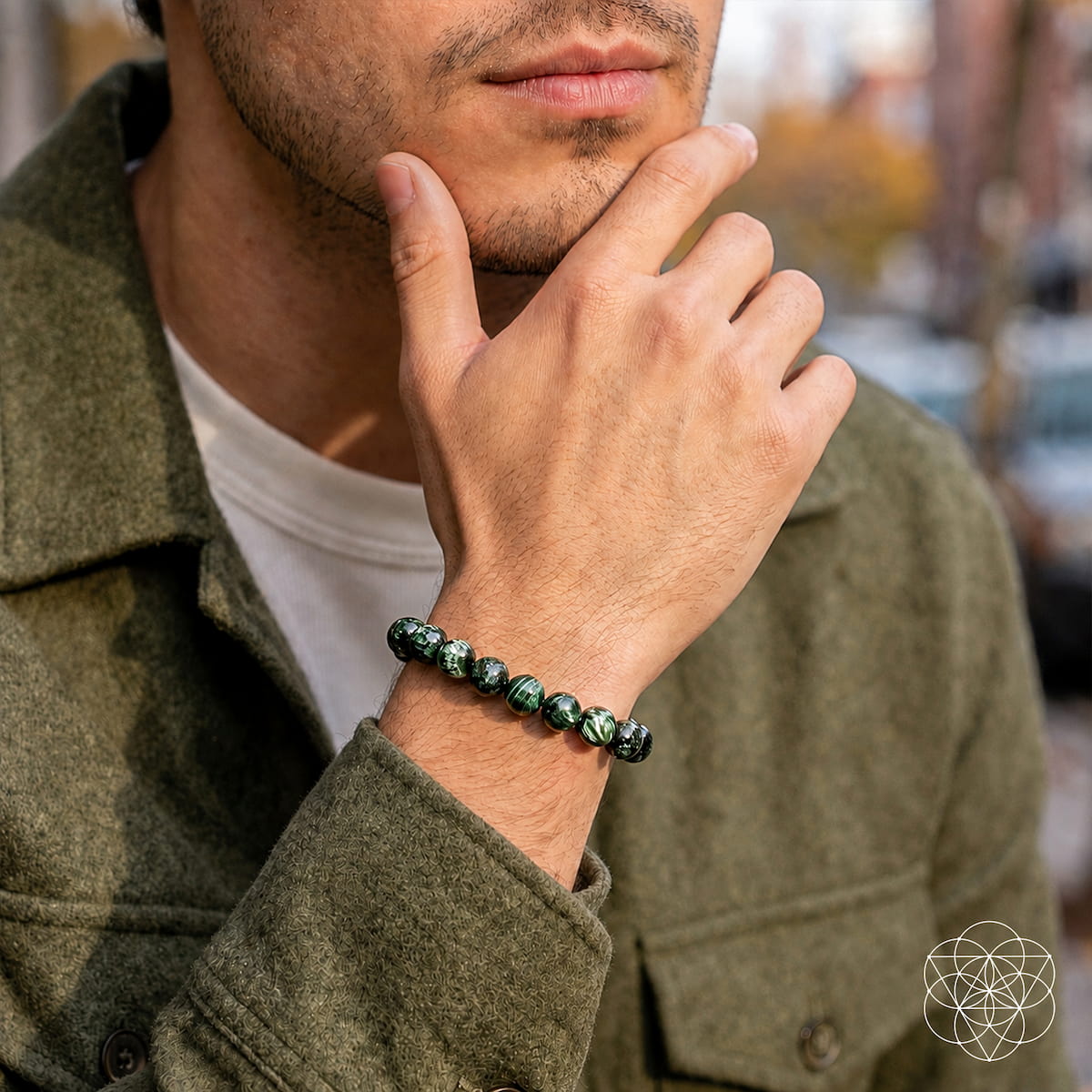 Energía Angelical – Pulsera de Serafinita Rara para la Transformación
