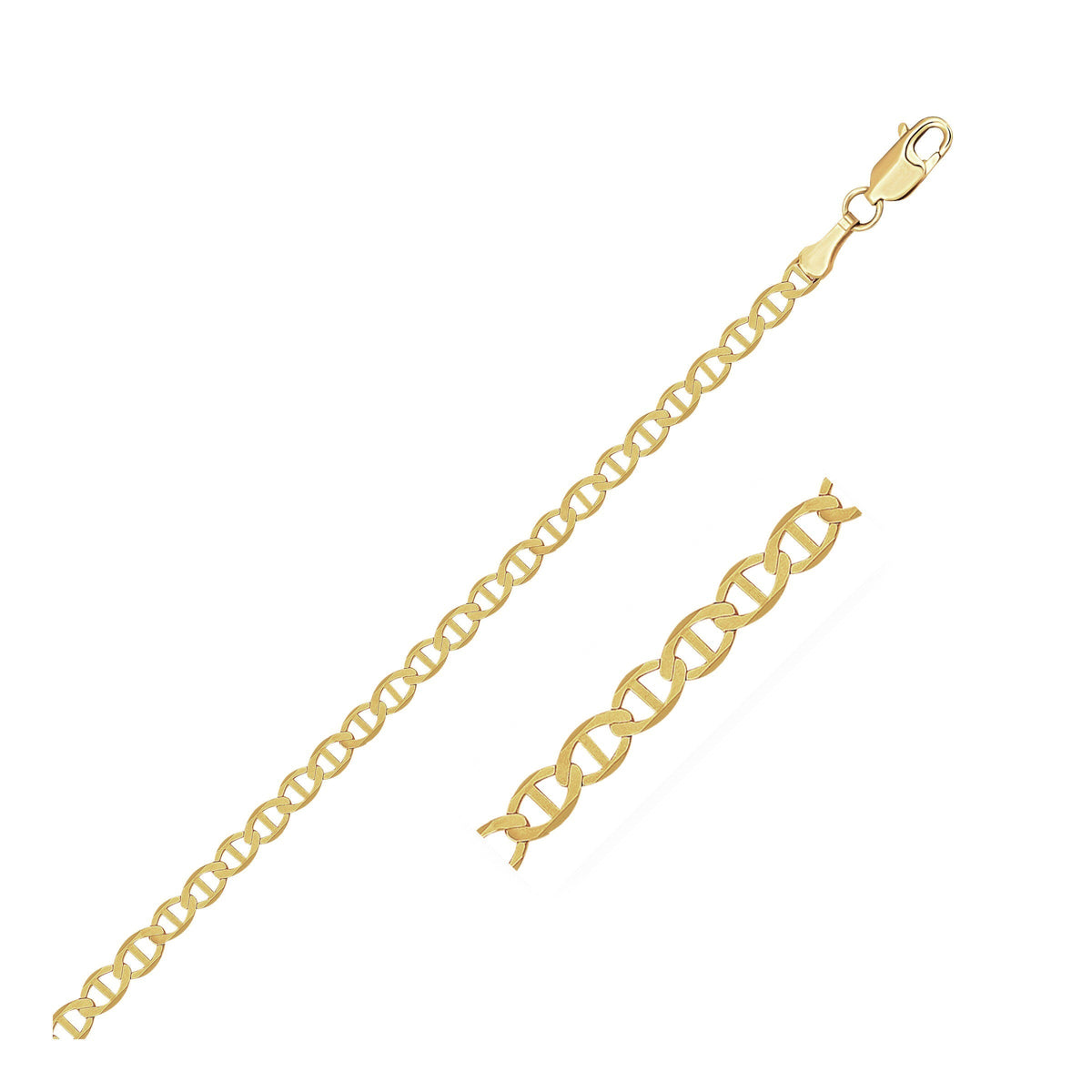 Pulsera de eslabones marineros en oro amarillo de 14 quilates (3.20 mm)