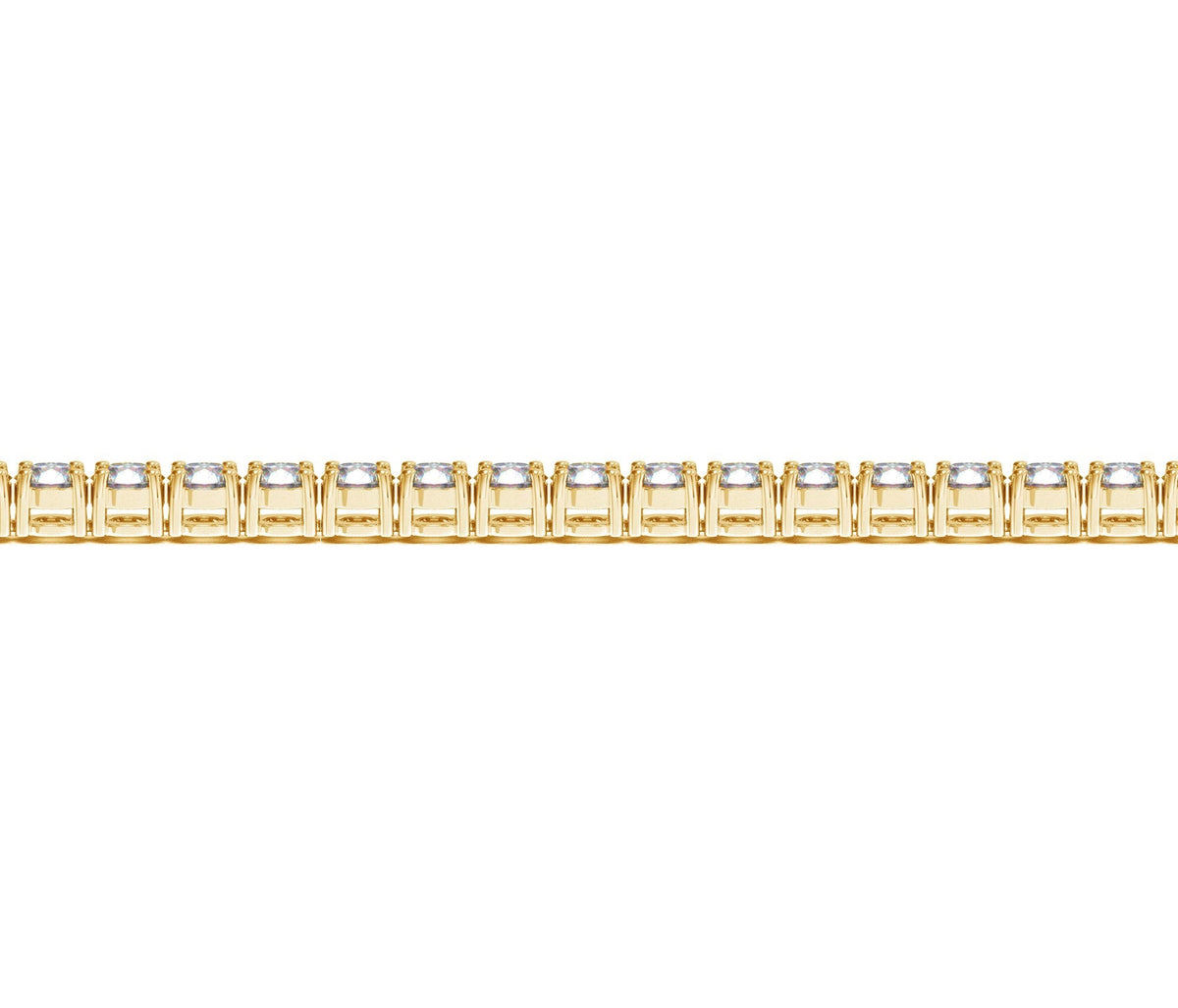 Lab Grown Round Diamond Tennis Bracelet in 14k Yellow Gold(10 cctw F/G  VS2/SI1)