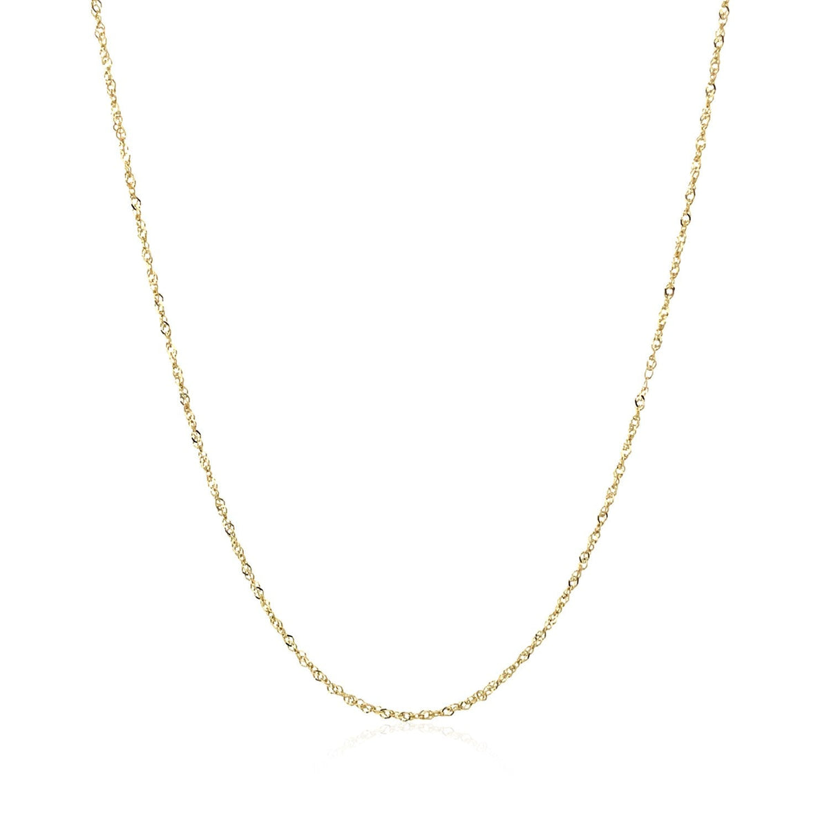 10k Yellow Gold Singapore Chain 0.8mm (0.80 mm)