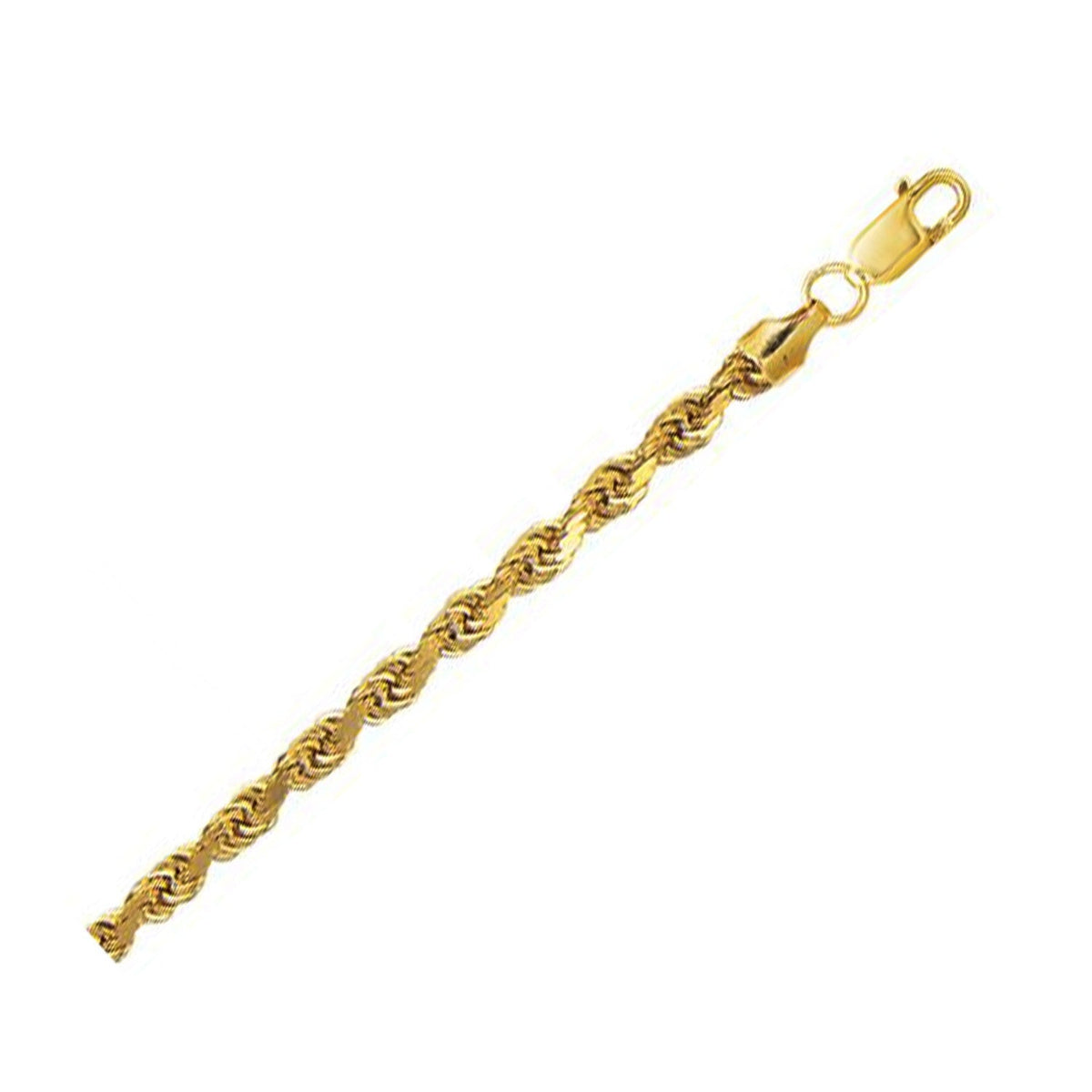 Pulsera de cadena hueca de oro amarillo de 10k (5.00 mm)