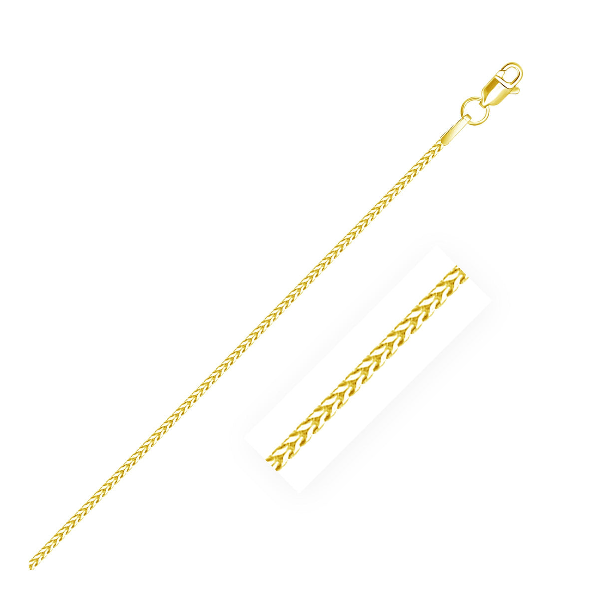 Cadena Franco de oro amarillo de 14k (1.20 mm)