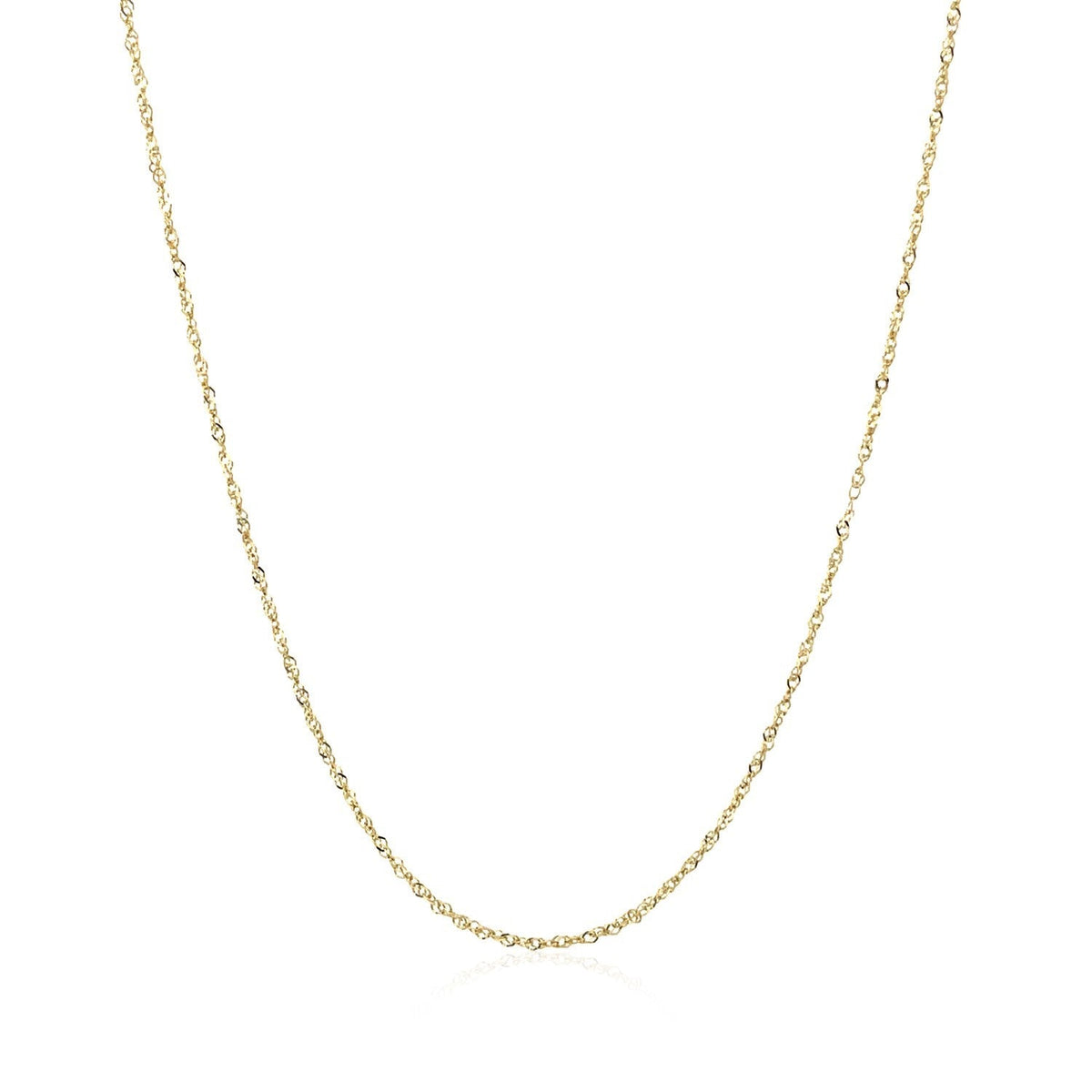 14k Yellow Gold Singapore Chain 0.8mm (0.81 mm)