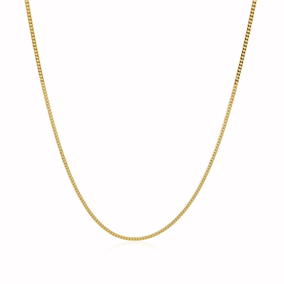 Cadena Gourette de oro amarillo de 14 quilates de 1,0 mm (1,00 mm)