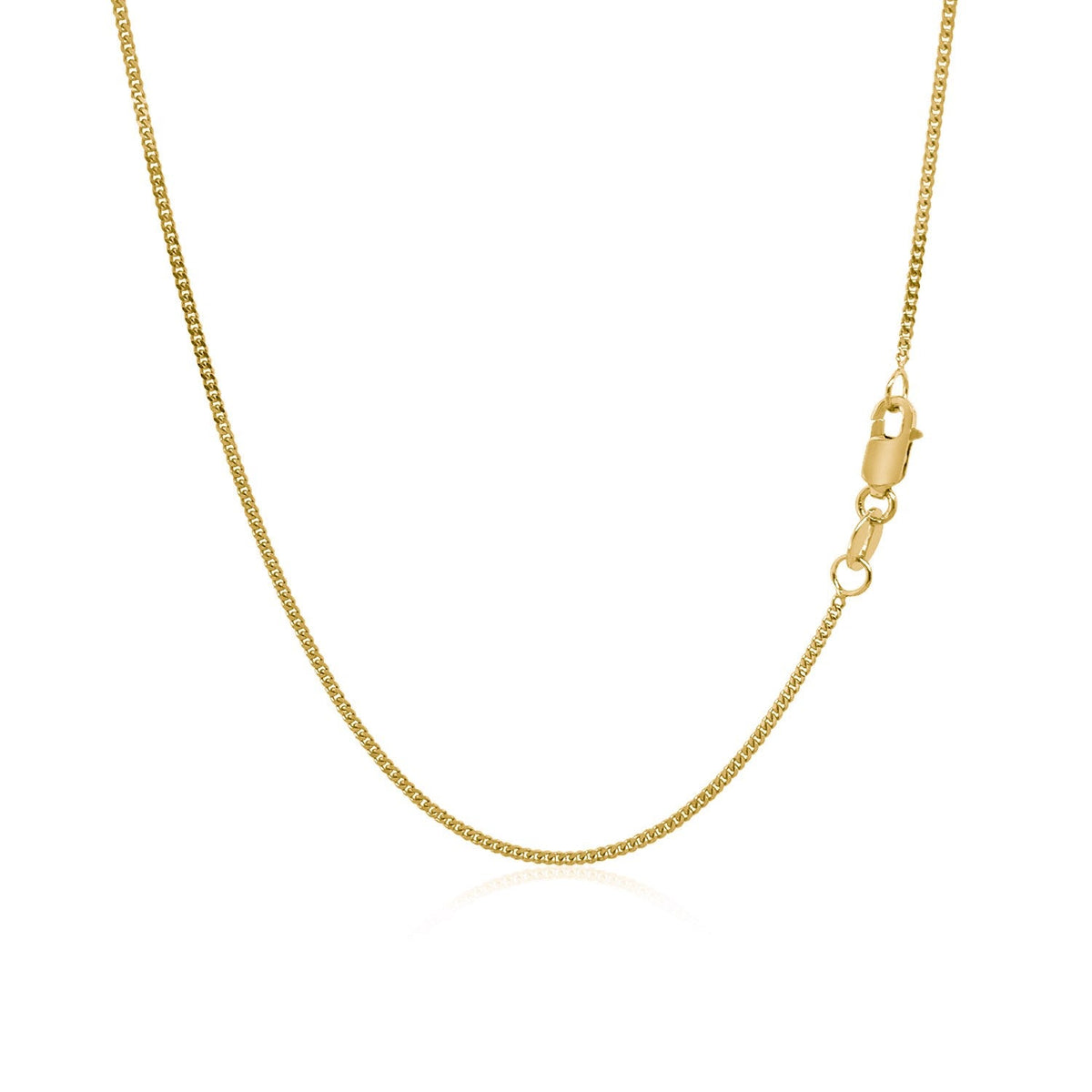 Cadena Gourette de oro amarillo de 14 quilates de 1,0 mm (1,00 mm)