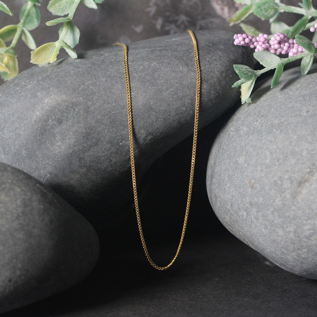 Cadena Gourette de oro amarillo de 14 quilates de 1,0 mm (1,00 mm)