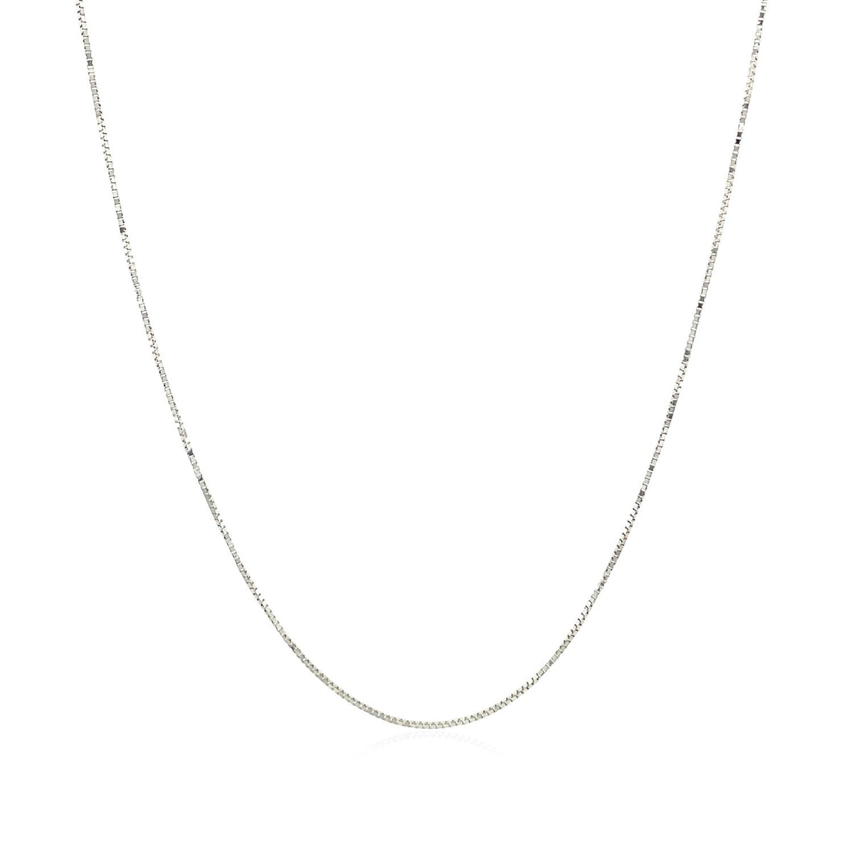 10k White Gold Classic Box Chain 0.45mm
