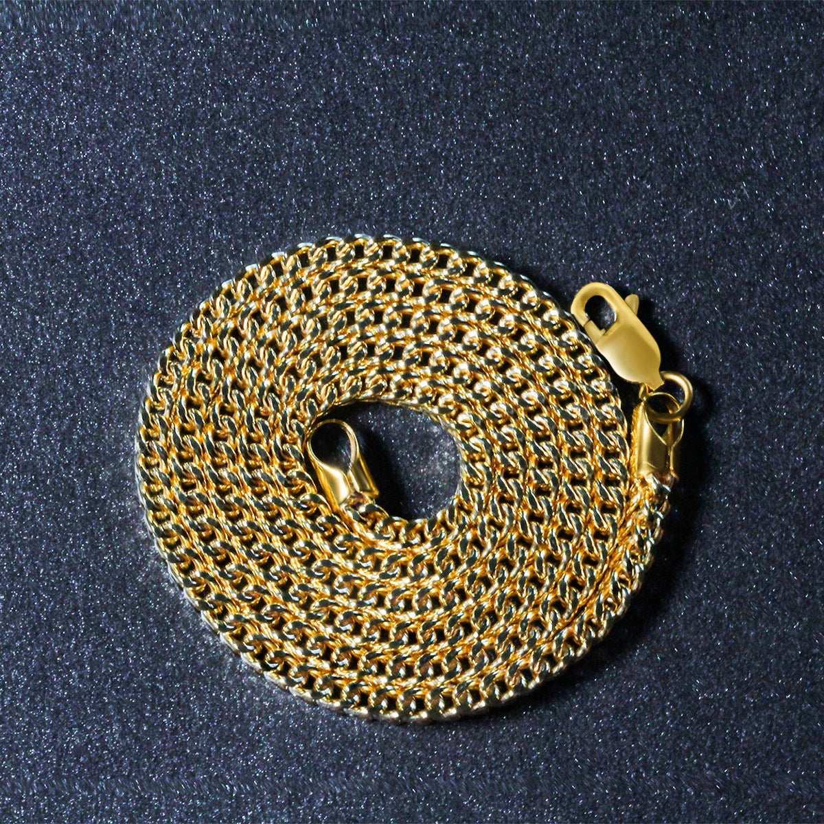 Cadena Franco cuadrada de oro amarillo de 14 quilates (3.00 mm)