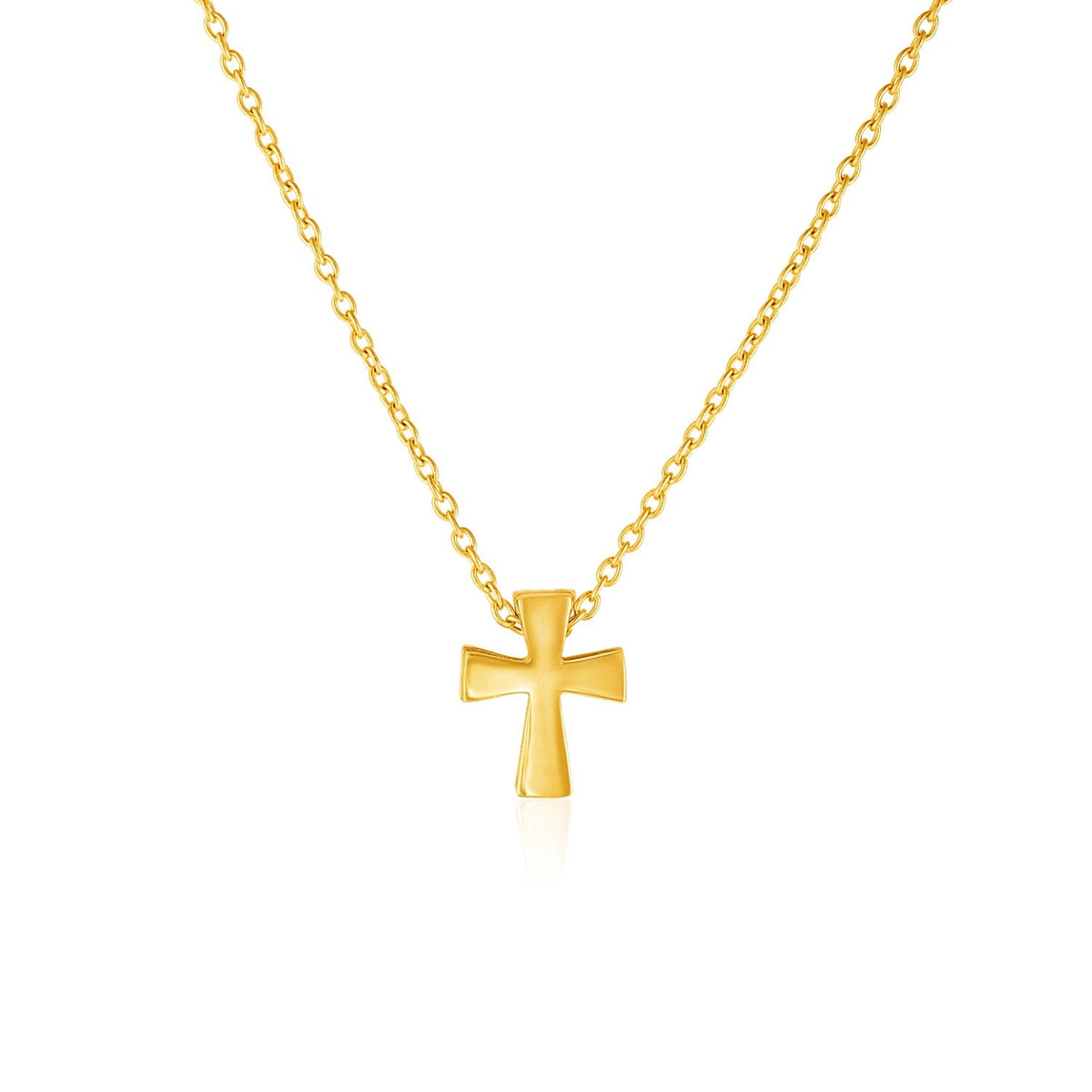 Oro amarillo de 14k con dije de cruz