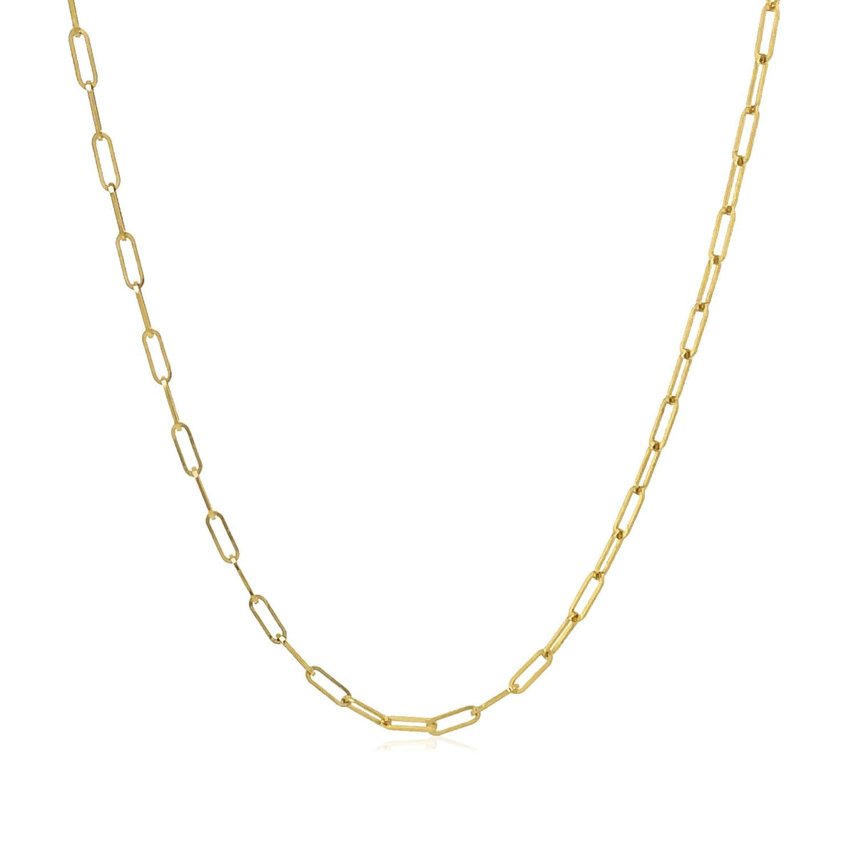 Cadena tipo clip de oro amarillo de 14 quilates (1.50 mm)