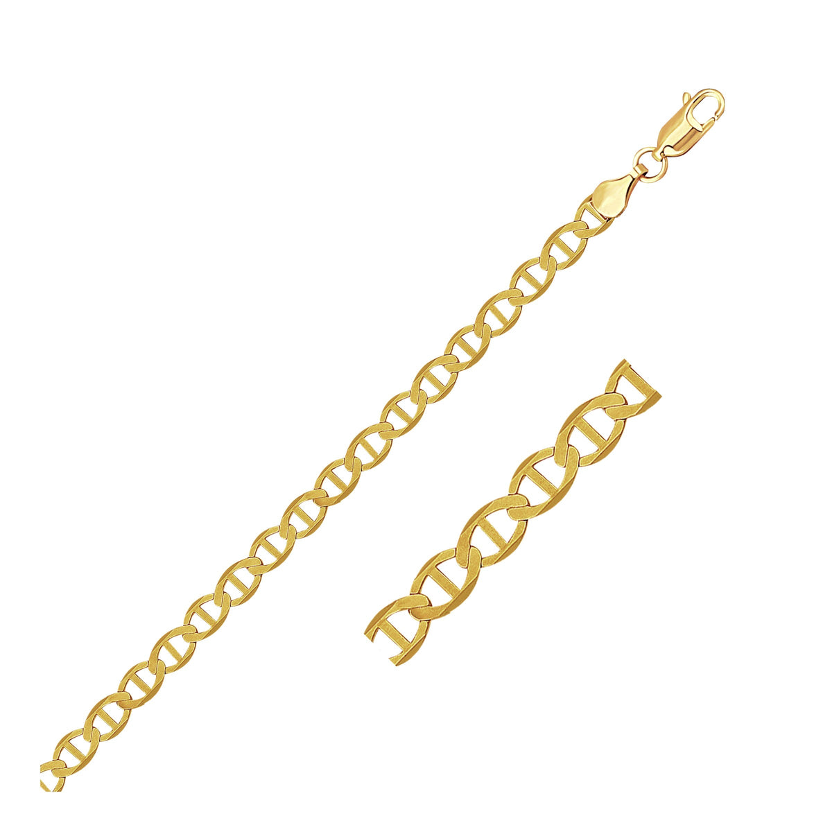 Pulsera de eslabones Mariner de oro amarillo de 10k y 4.5mm