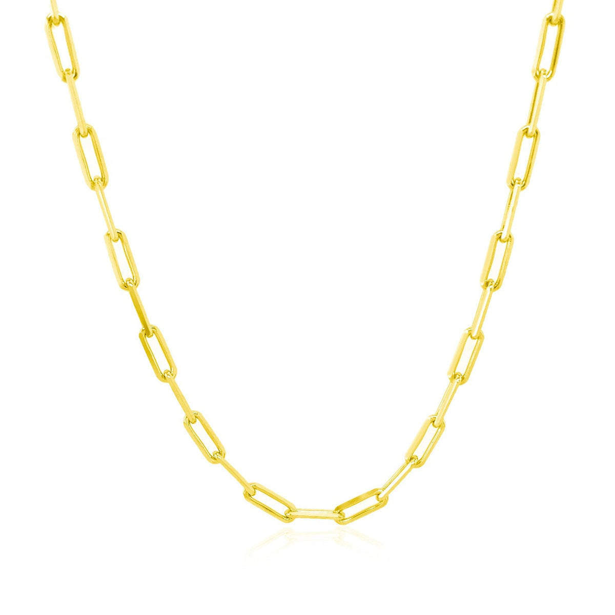Cadena tipo clip de oro amarillo de 14 quilates (2.50 mm)