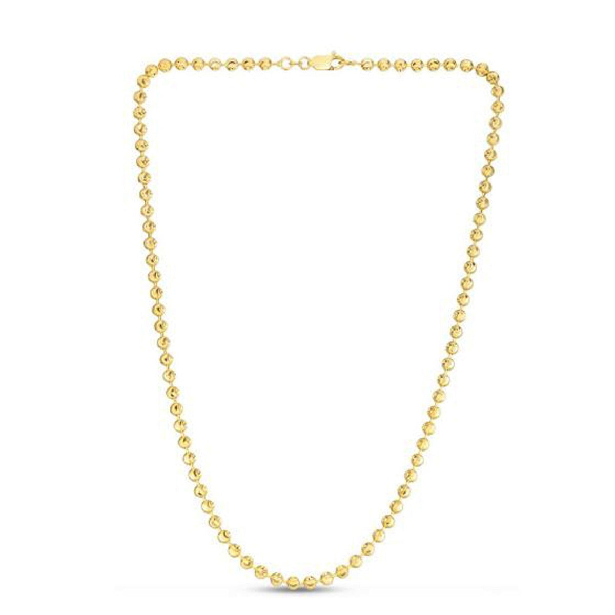 Cadena de cuentas Moon Cut en oro amarillo de 14 quilates (4.0 mm)