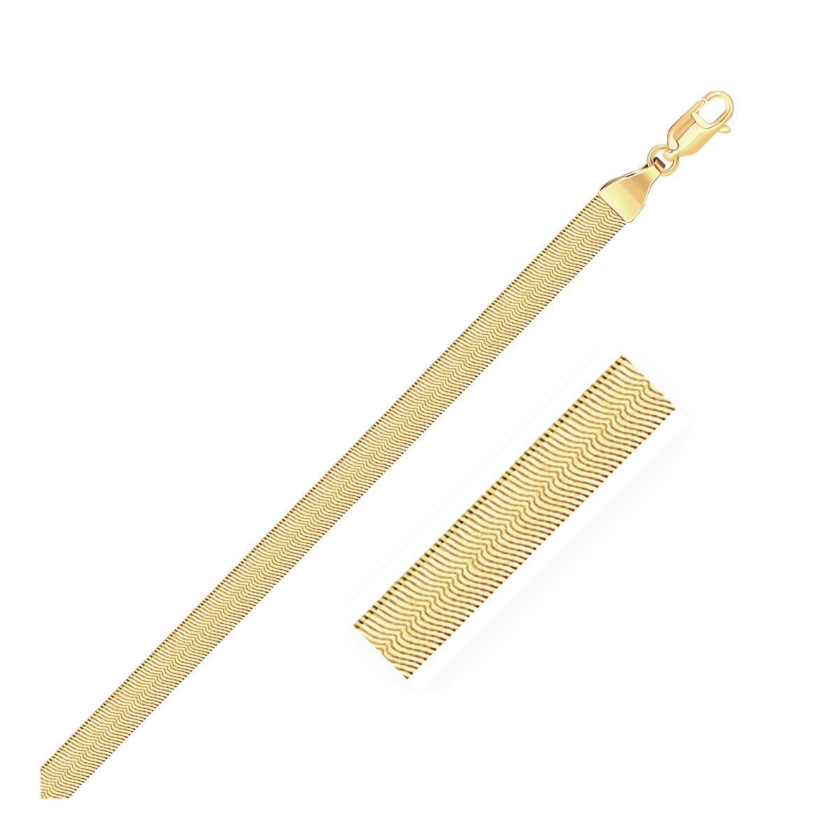 Pulsera de espiga Imperial en oro amarillo de 10k (3.8 mm)