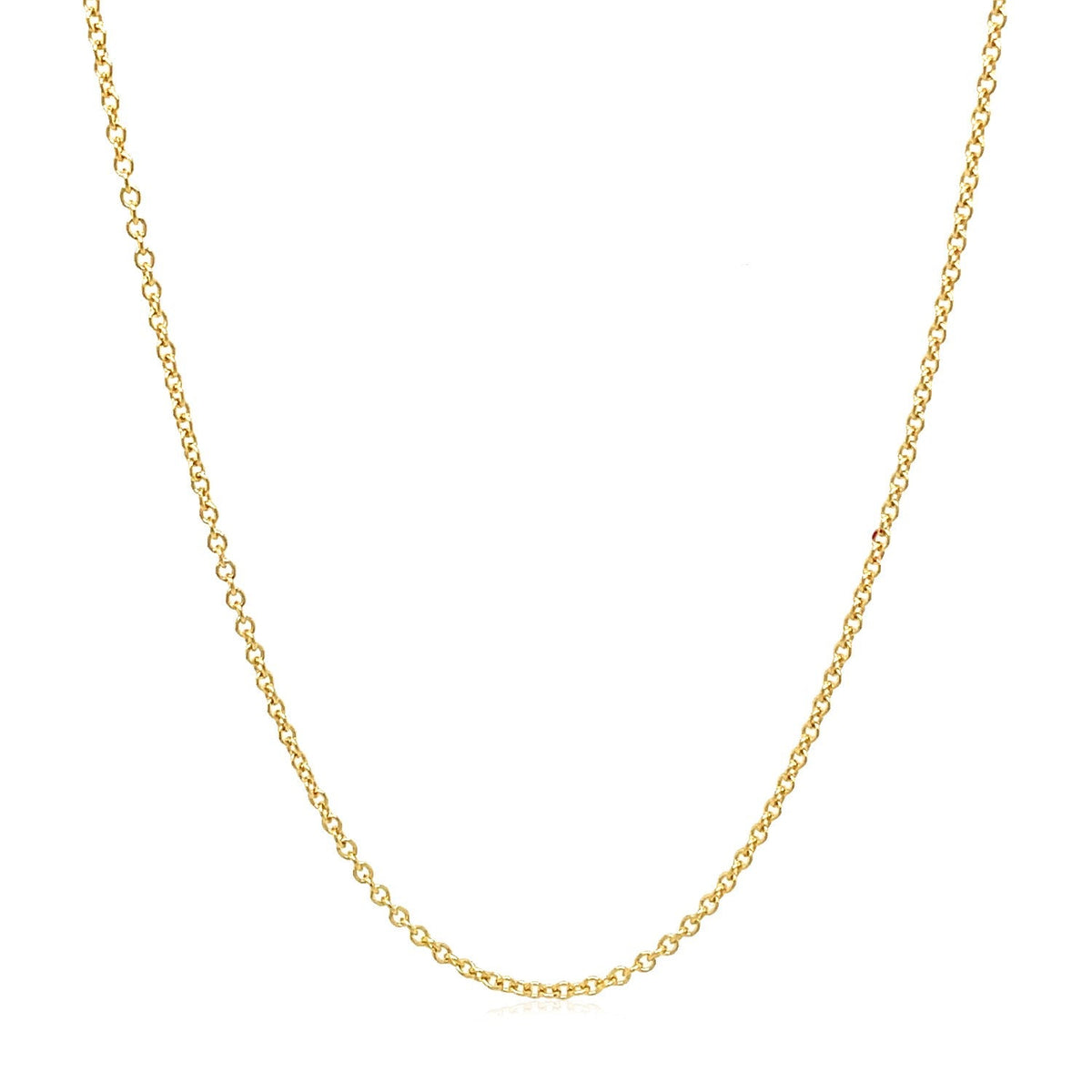 14k Yellow Gold Round Cable Link Chain (1.30 mm)
