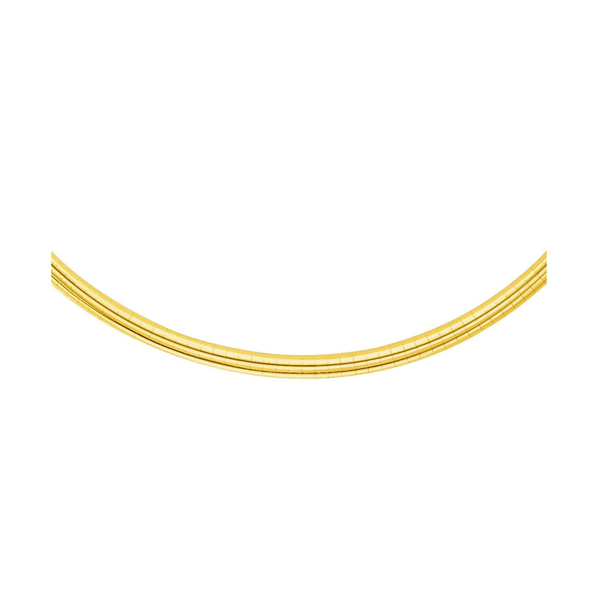 Cadena de oro amarillo de 14k con un diseño clásico Omega (4.00 mm)