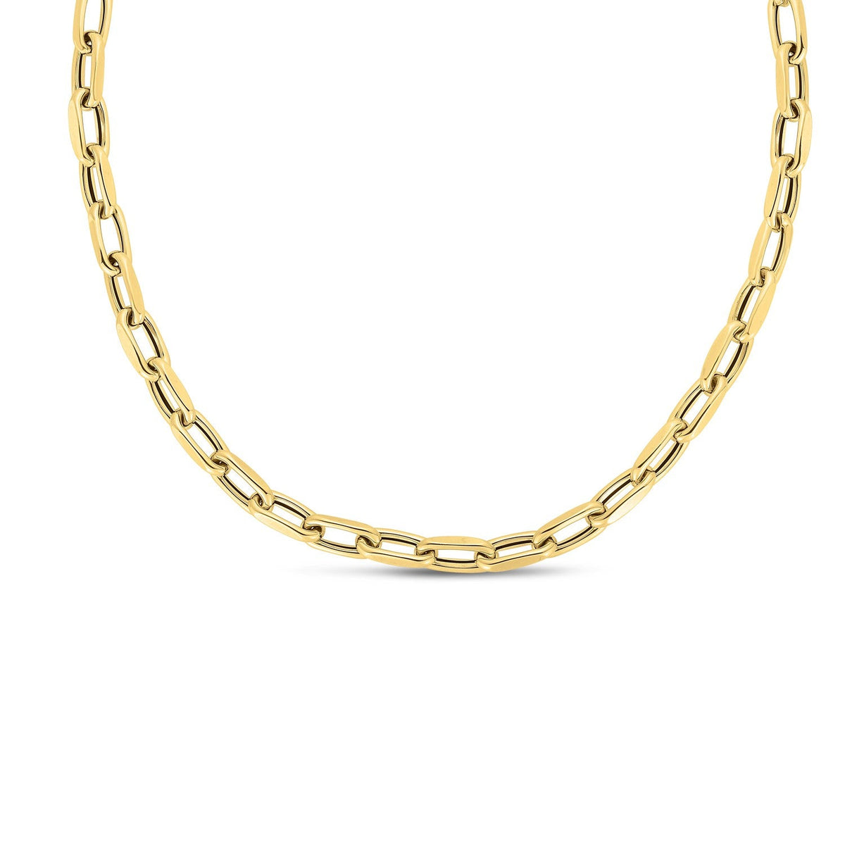 Collar de cadena francesa de oro amarillo de 14k (6 mm)