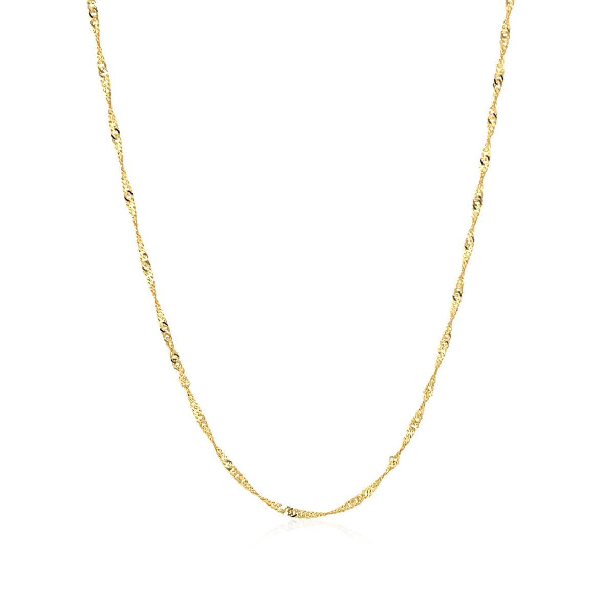 Cadena Singapur de oro amarillo de 14 quilates (1.30 mm)