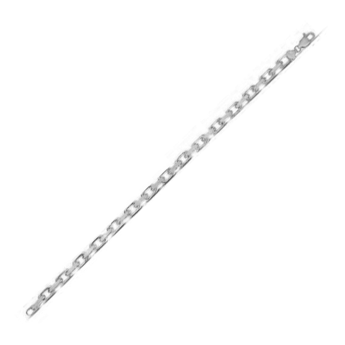 Pulsera de cadena tipo cable francés de 4.8 mm en oro blanco de 14k