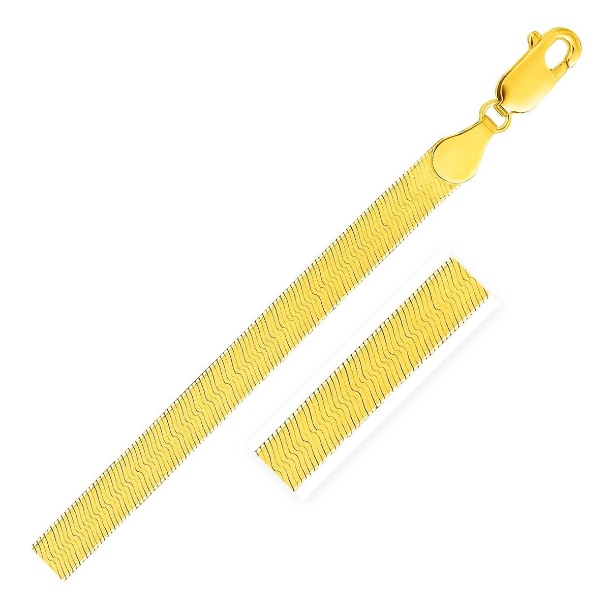 Pulsera Imperial Herringbone en oro amarillo de 10k (5.00 mm)