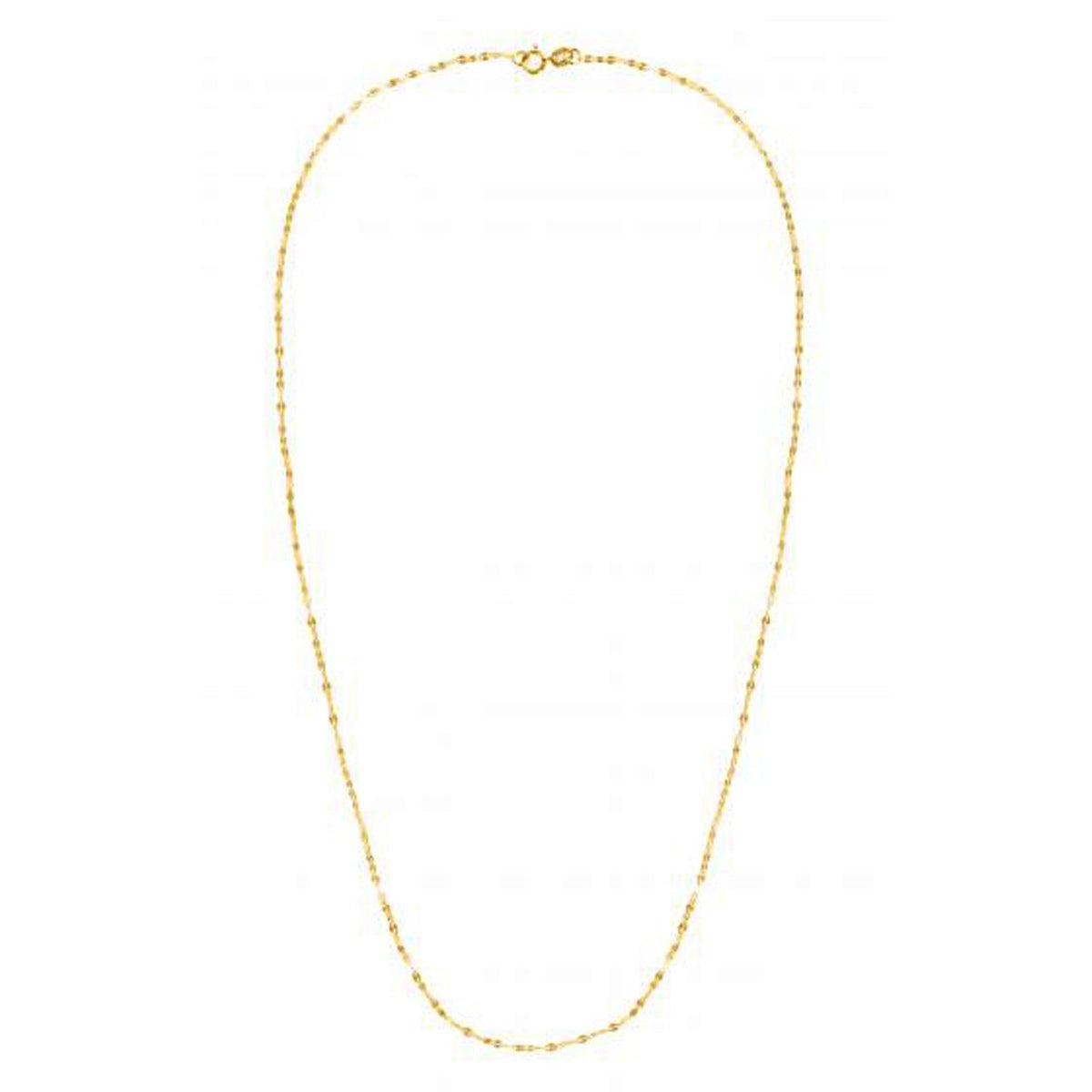 Cadena Valentino alternada en oro amarillo de 14k (1.40 mm)