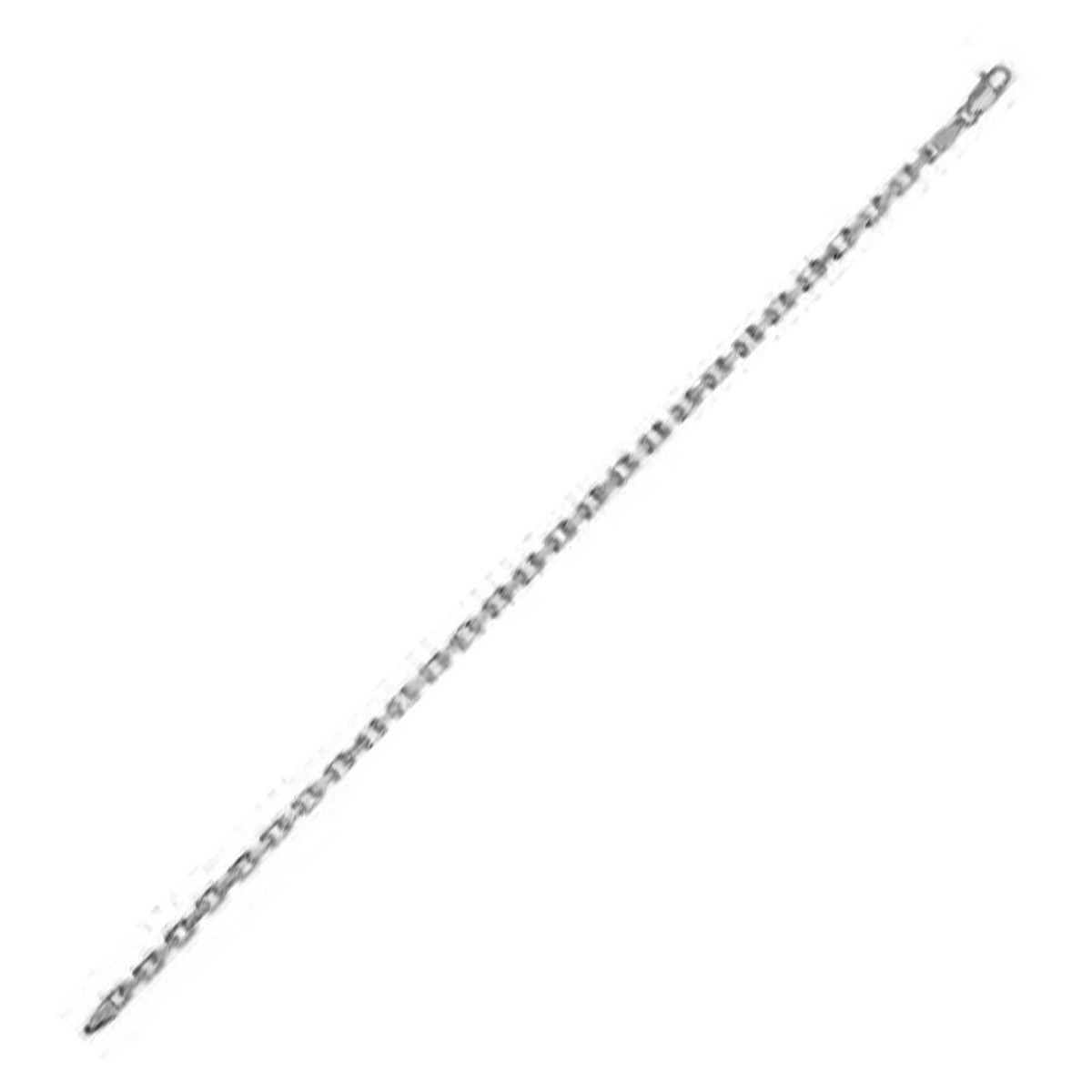 Cadena de eslabones tipo cable francés de oro blanco de 14k (2.50 mm)